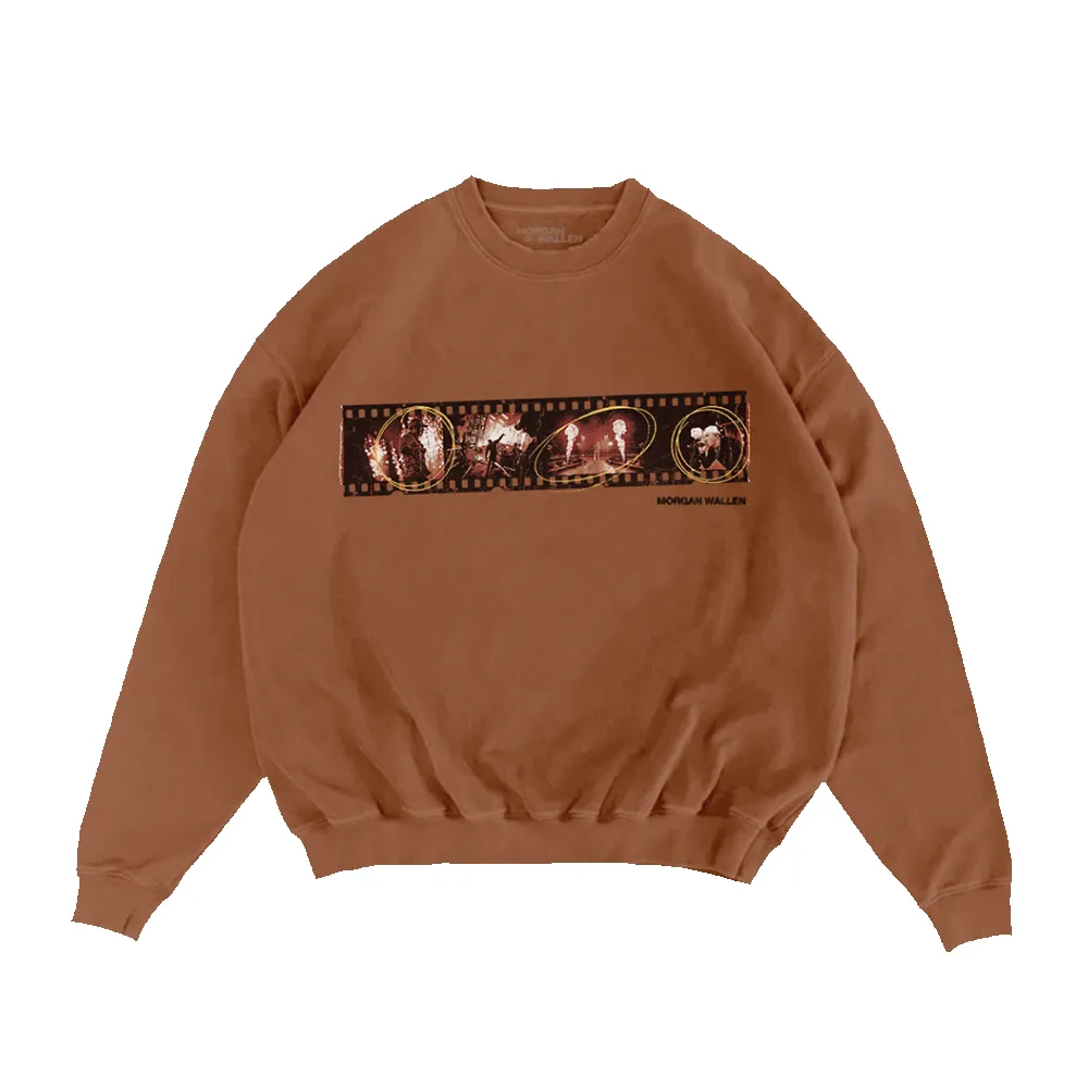 Live Photo Reel Brown Crewneck sold by Morgan Wallen