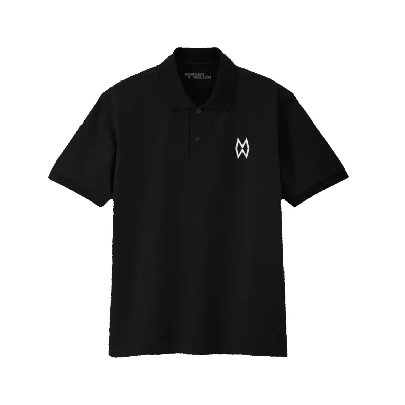 MW Black Golf Polo Shirt sold by Morgan Wallen