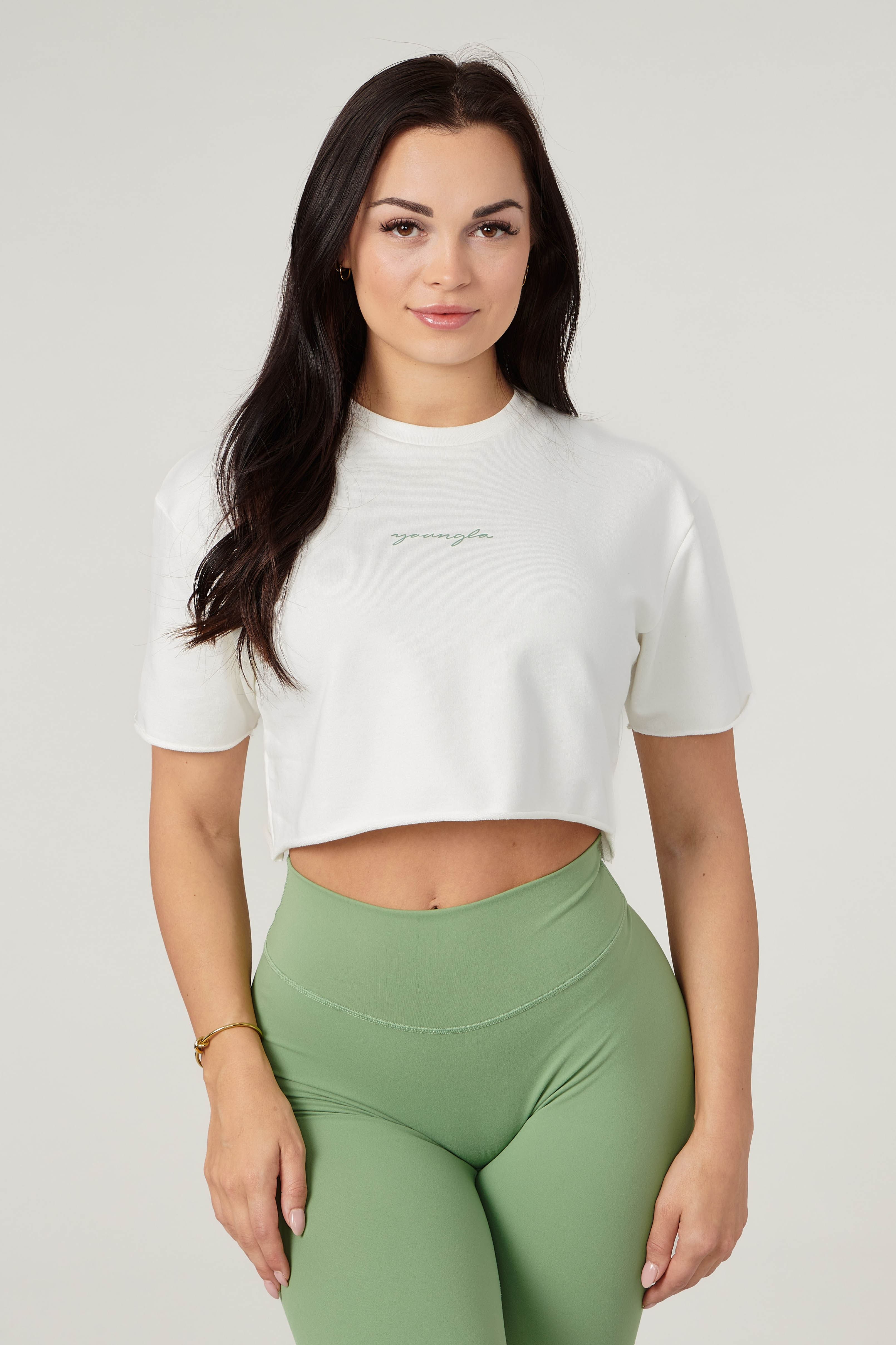 W426 - Not So Basic Cropped tee sold by YoungLA product image thumbnail 3