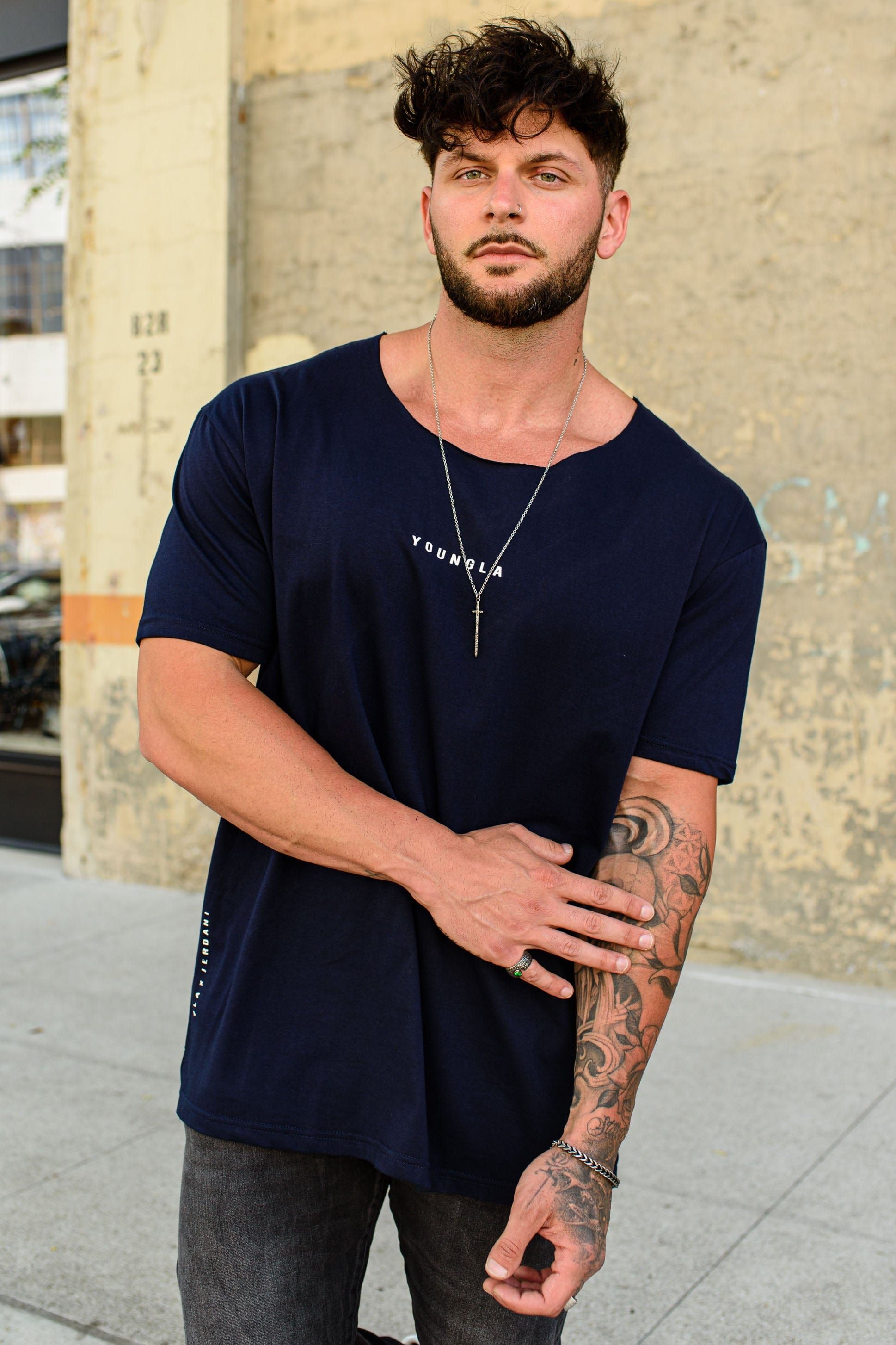 447 Wide neck Raw Cut Tee sold by YoungLA product image thumbnail 2