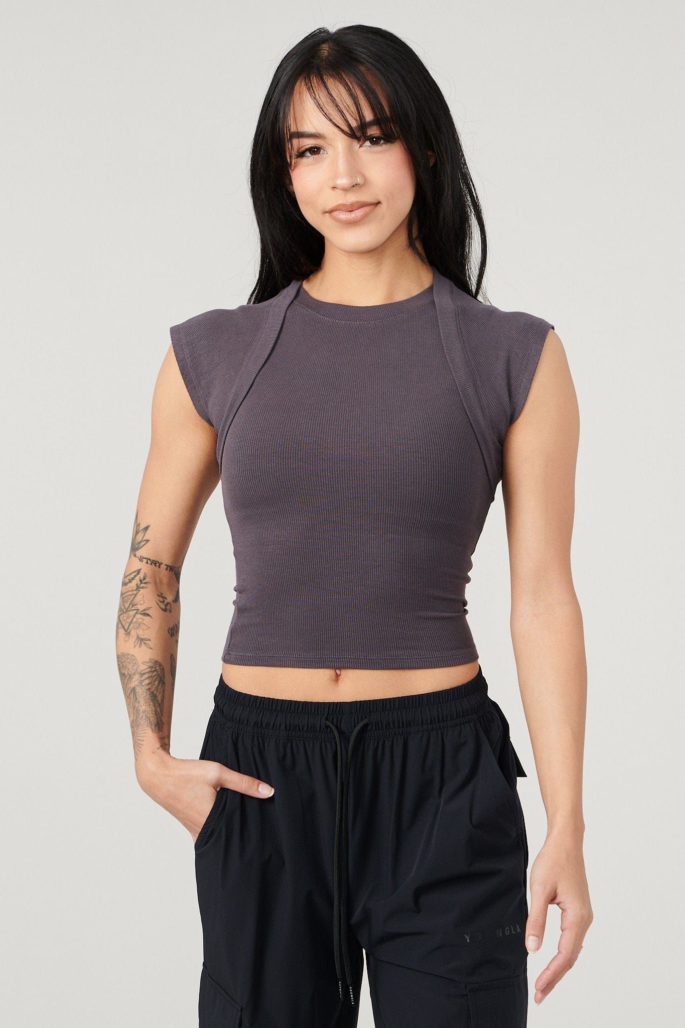 W414 Luxe Ribbed Tee sold by YoungLA product image thumbnail 5