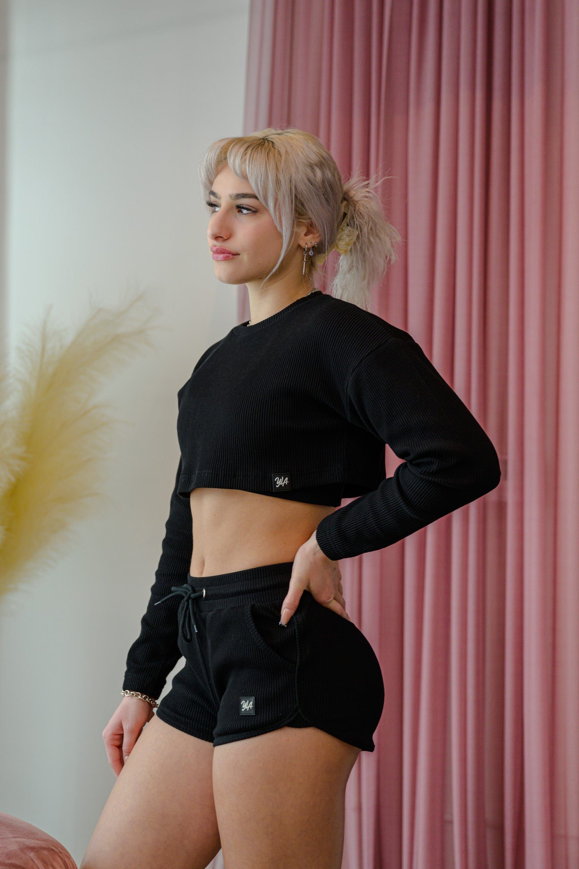 W413 Peachy Cropped Long Sleeve sold by YoungLA product image thumbnail 9