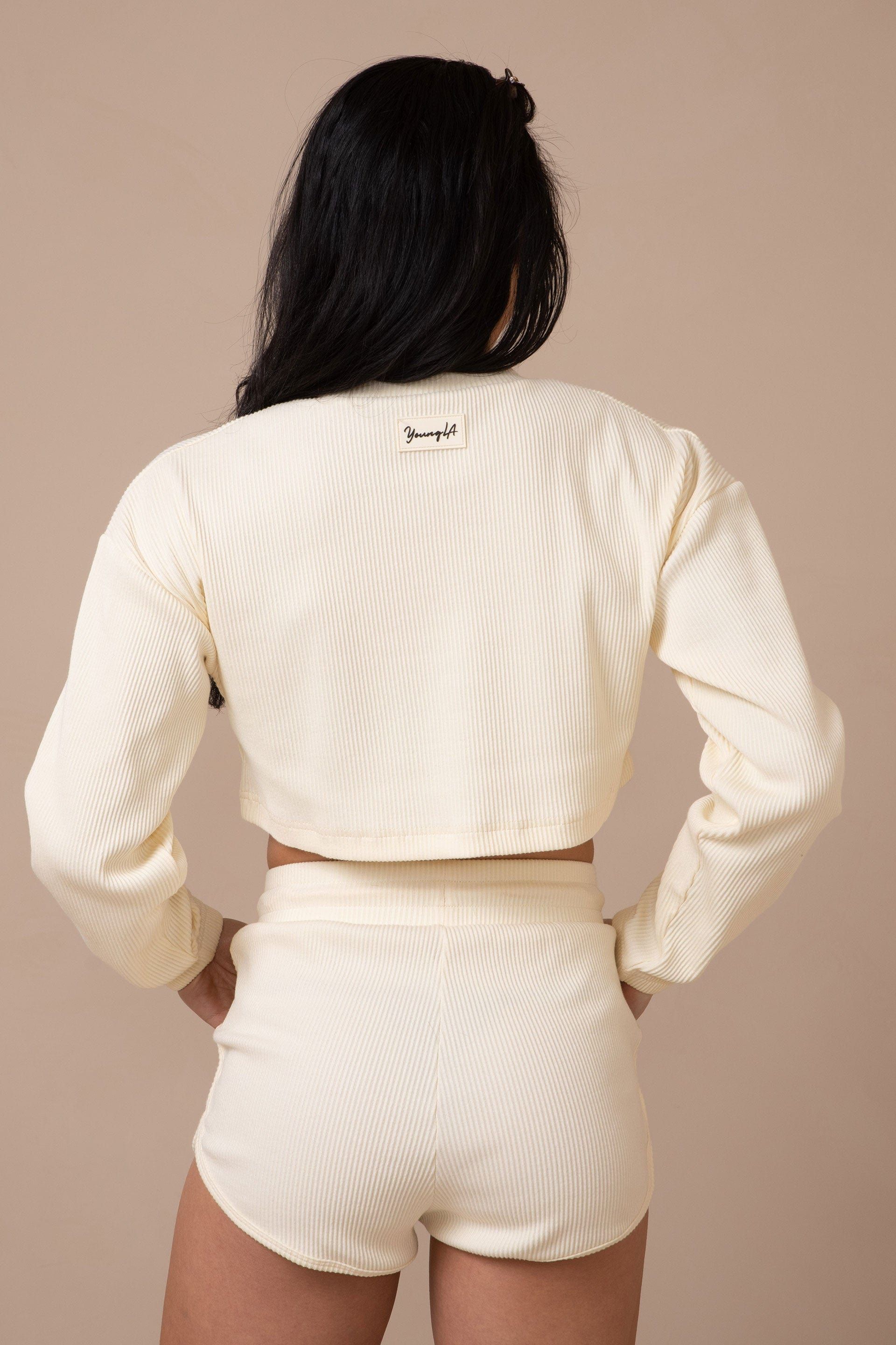 W413 Peachy Cropped Long Sleeve sold by YoungLA product image thumbnail 5