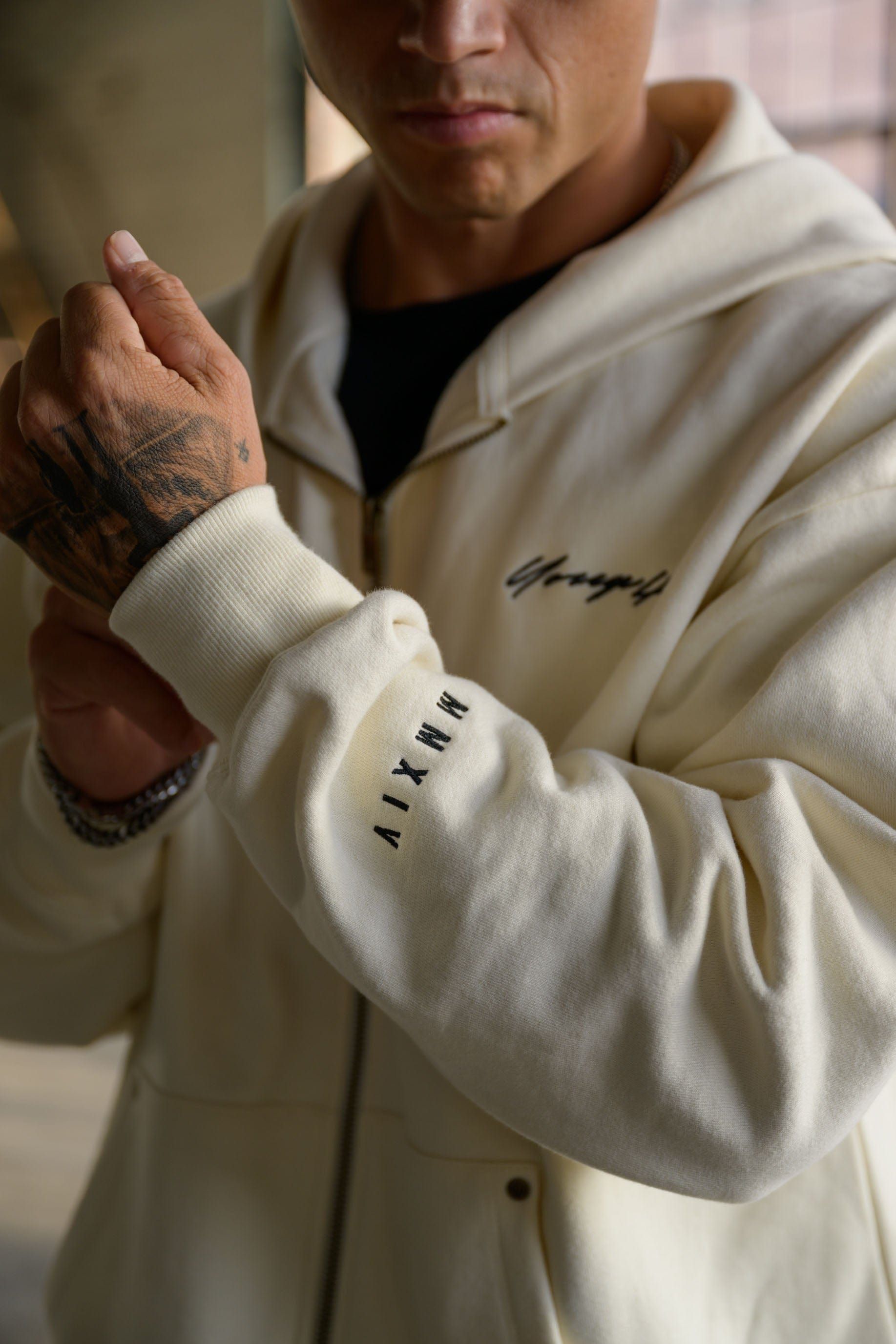 【U LAN】Oti Rivet Brushed Hood Zip Up 546 Rivet Zipup Hoodies | Parallel
