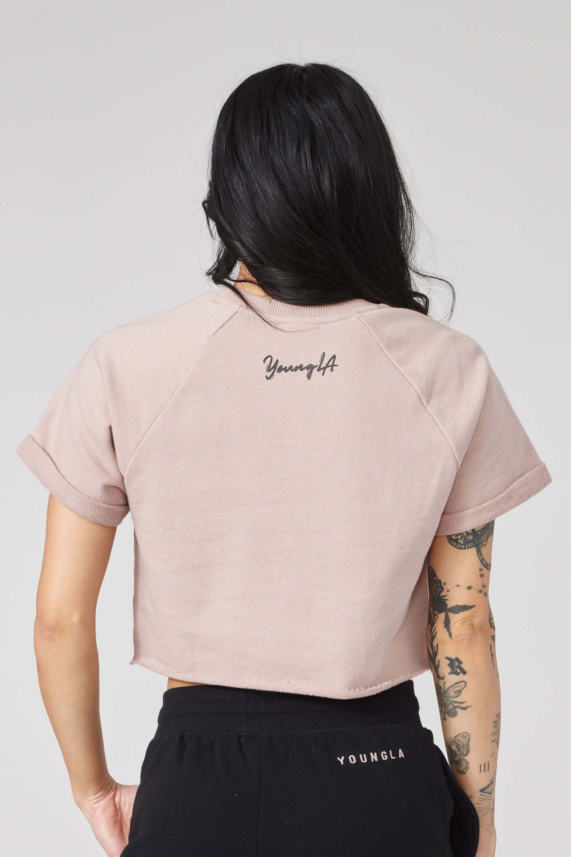 W411 Raglan Cropped Tee sold by YoungLA product image thumbnail 7