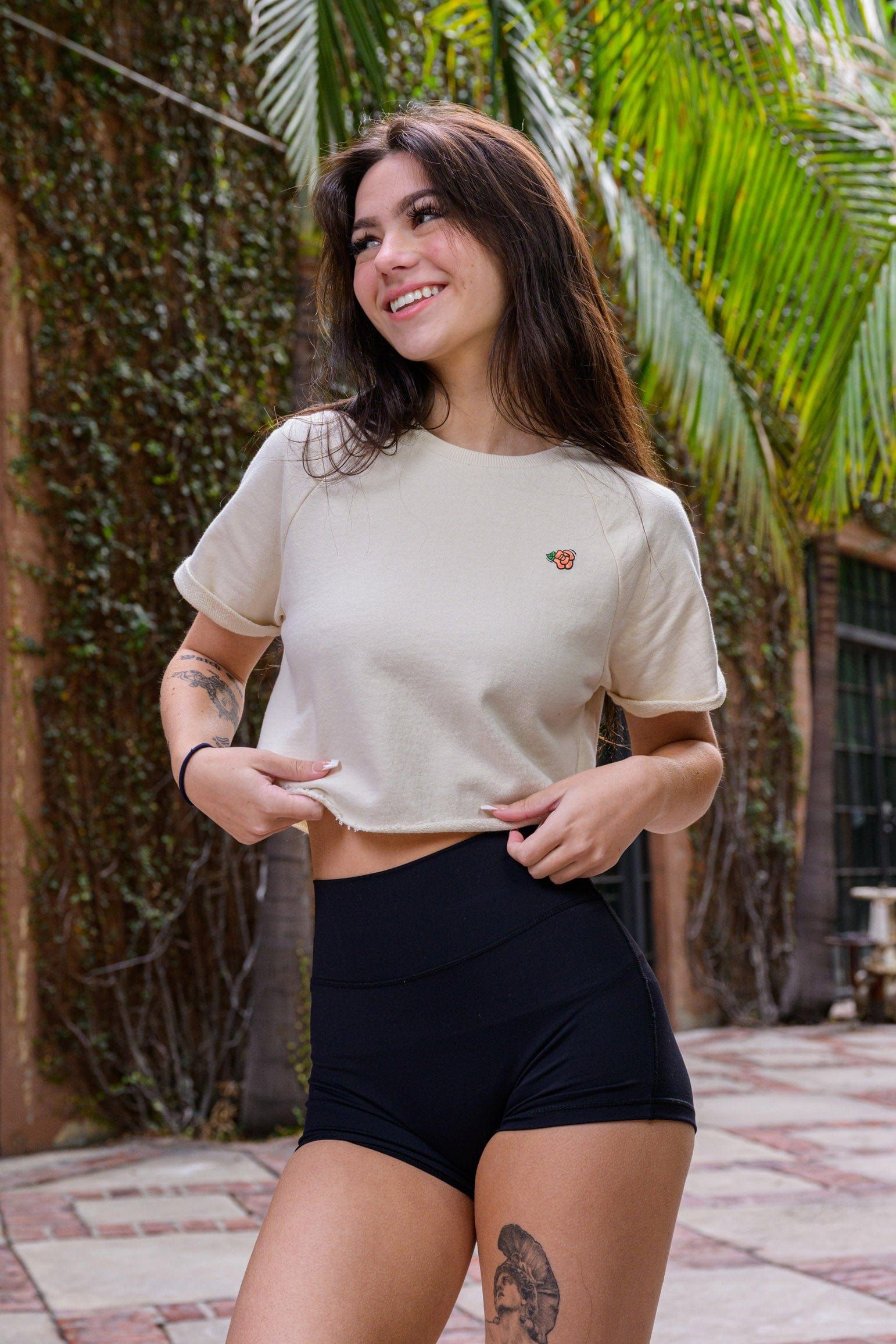 W411 Raglan Cropped Tee sold by YoungLA product image thumbnail 12