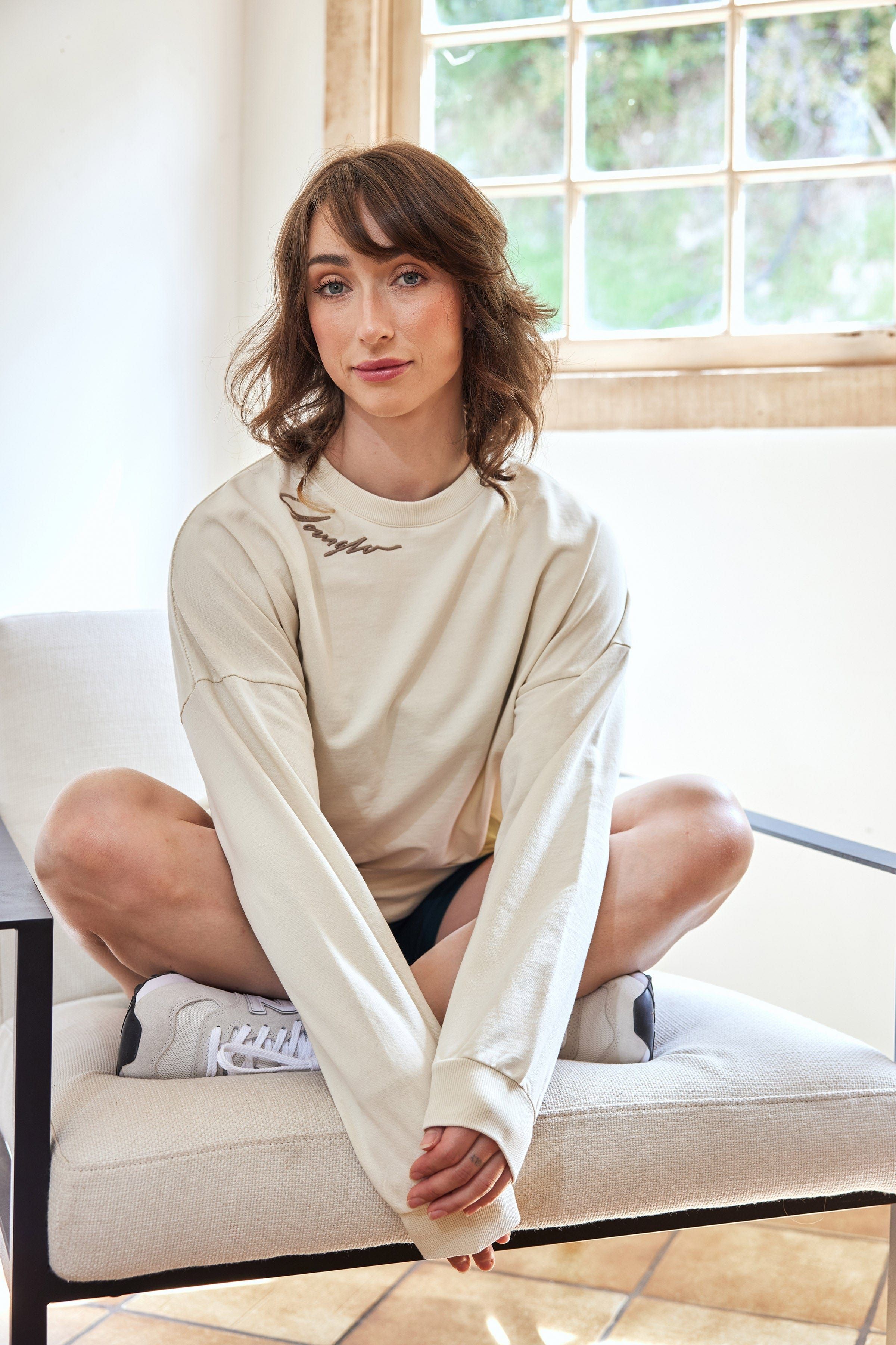 W432 - Emblem Long Sleeve Tee sold by YoungLA product image thumbnail 4