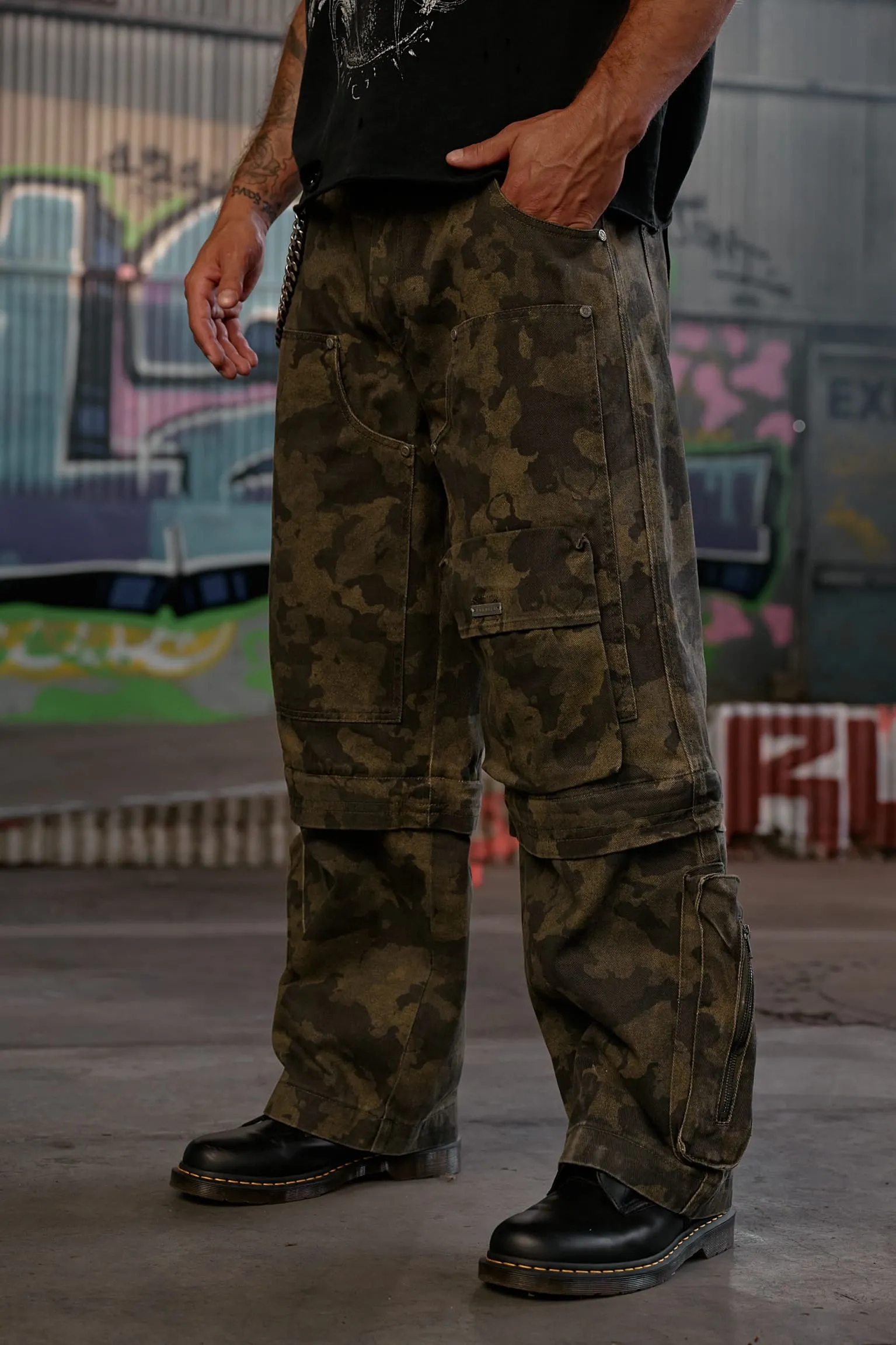 6006 - Cargo Rave Pants sold by YoungLA product image thumbnail 4