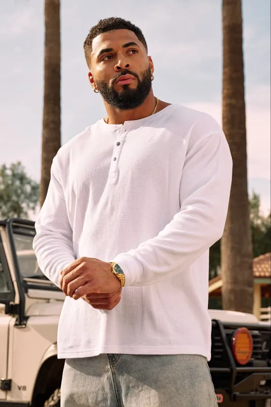 8034 - Henley Thermal Longsleeves made by YoungLA