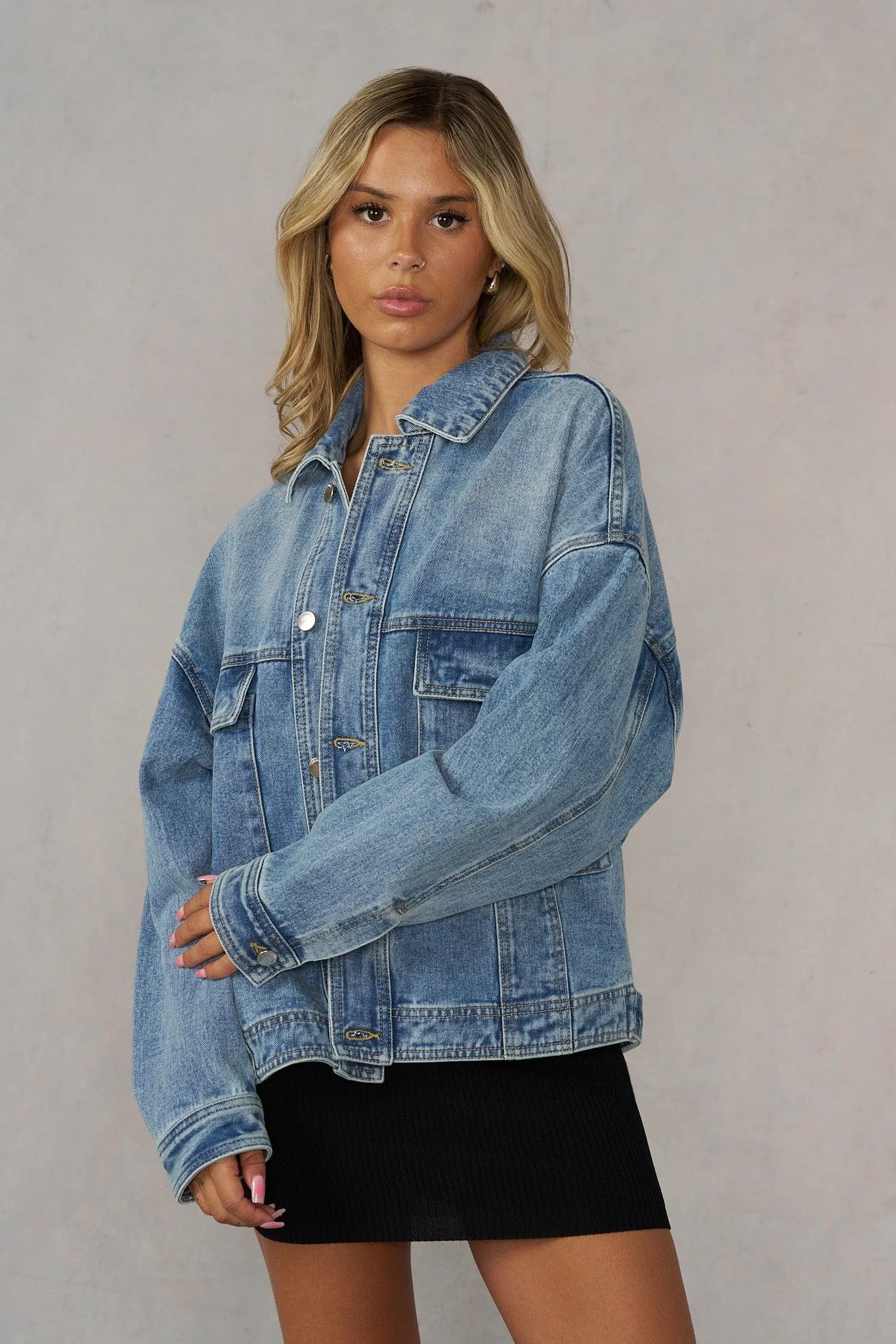 W5165 - Selena Denim Jacket sold by YoungLA product image thumbnail 4