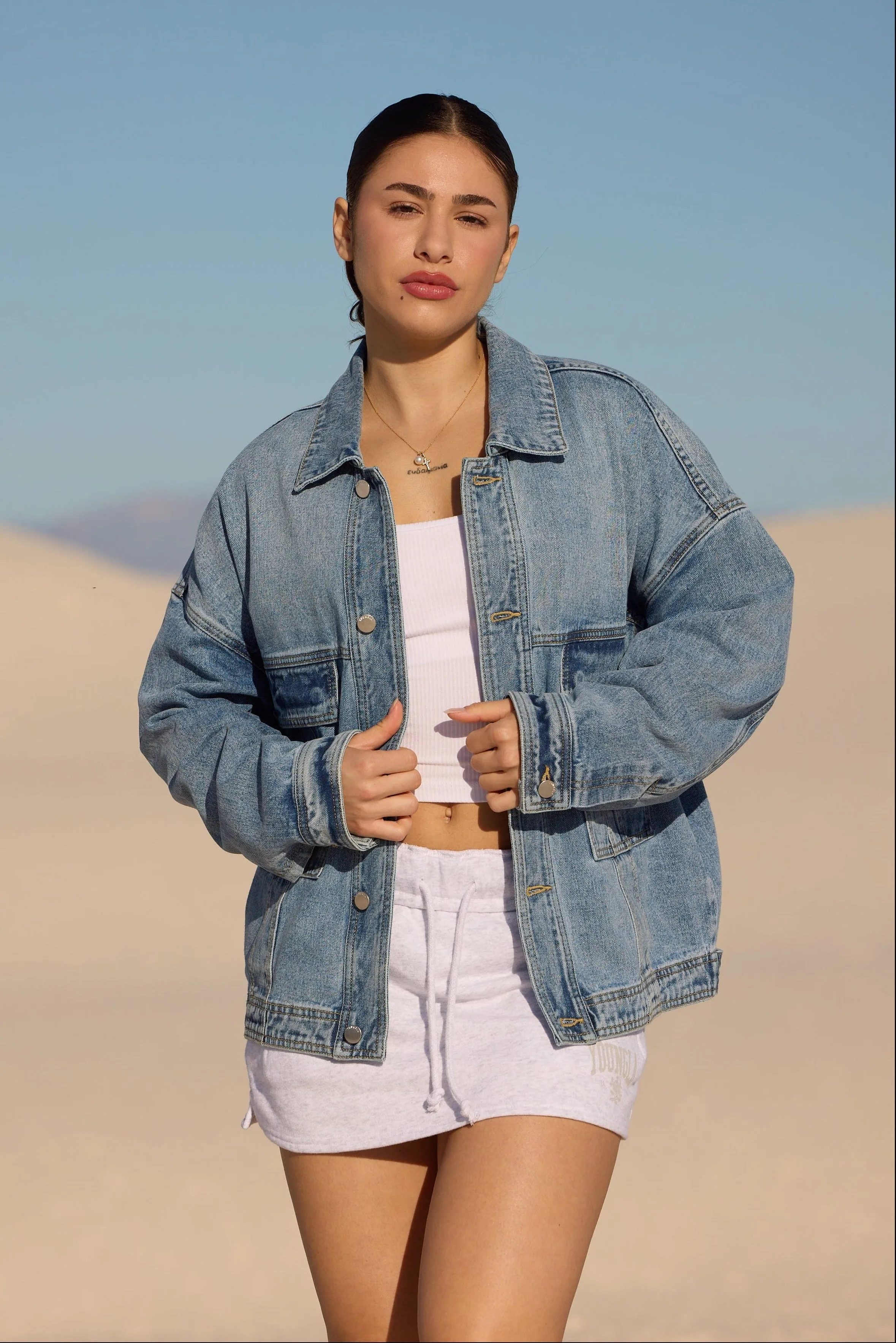 W5165 - Selena Denim Jacket sold by YoungLA product image thumbnail 3