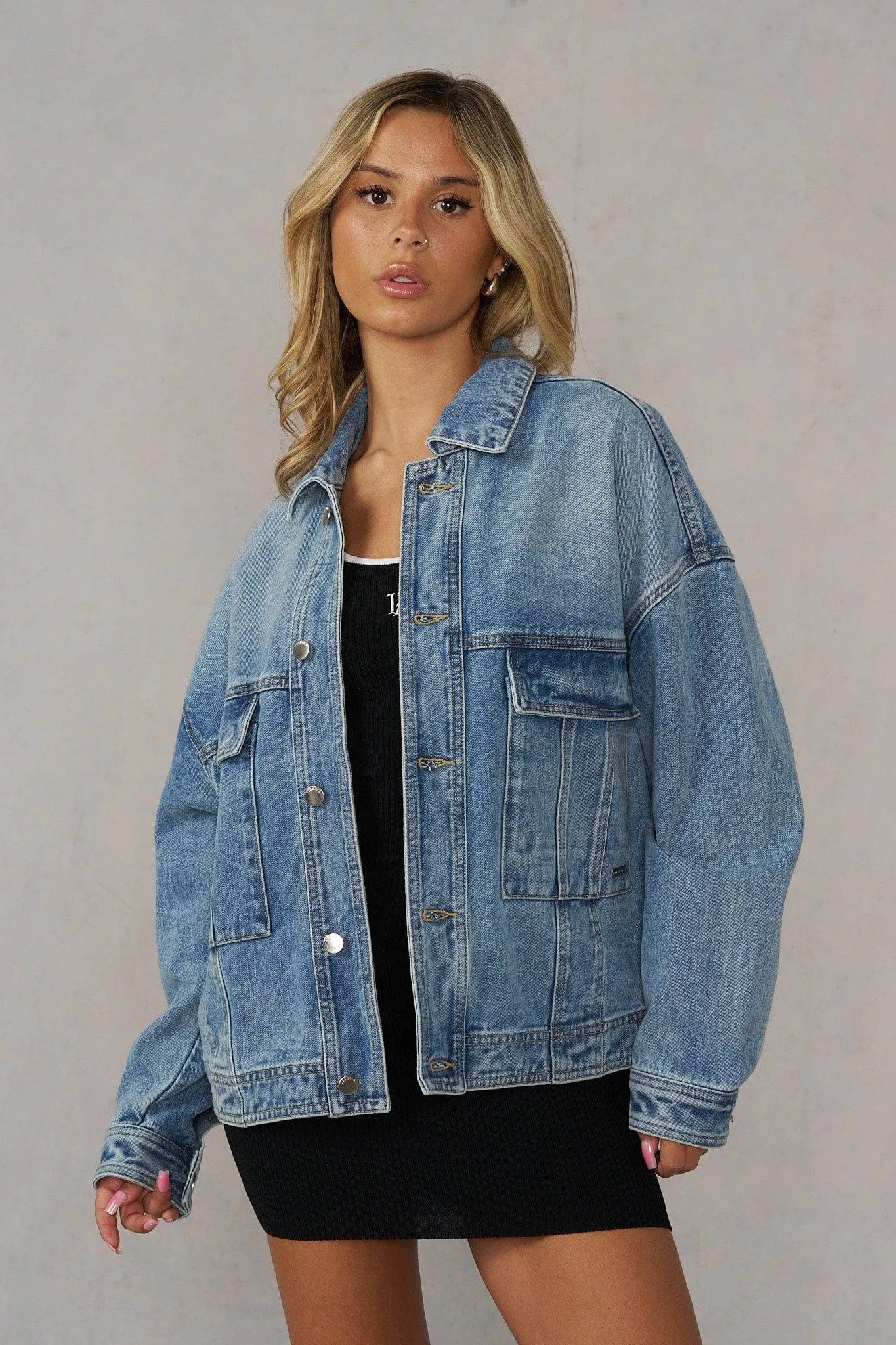 W5165 - Selena Denim Jacket sold by YoungLA product image thumbnail 5