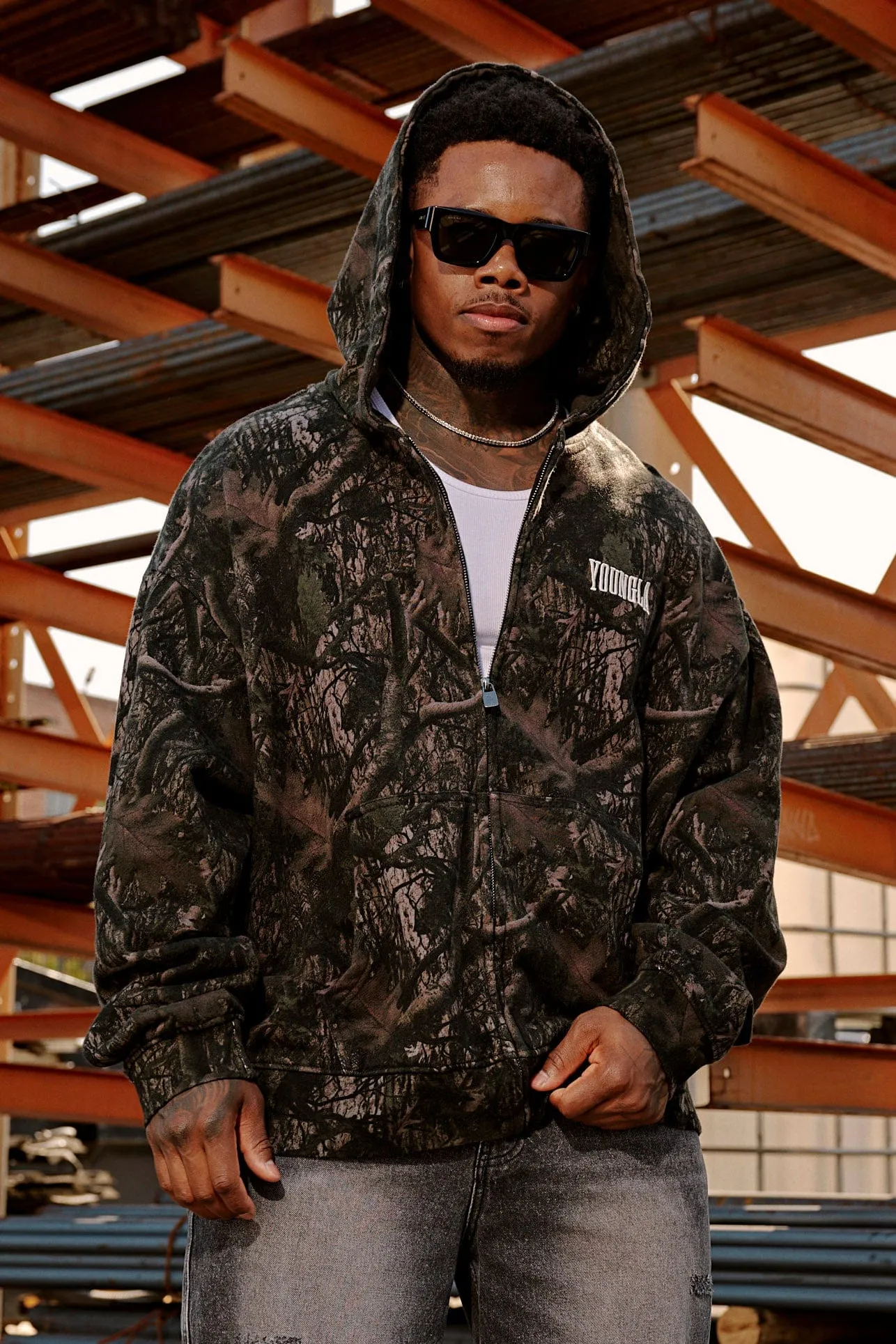 5062 - Heritage Zip-Up Hoodies sold by YoungLA product image thumbnail 3
