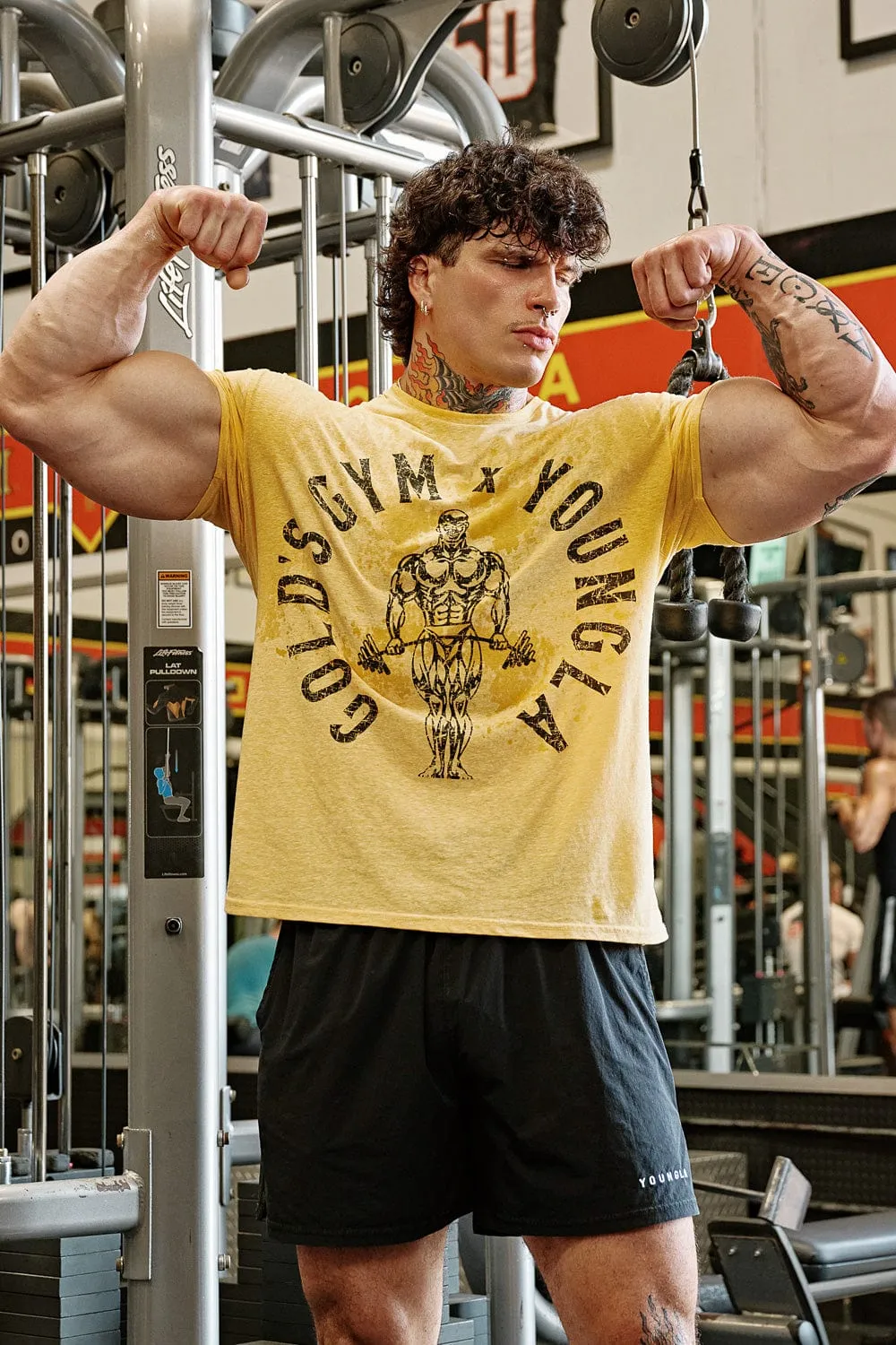 4206 - Gold's Gym Heather Tees sold by YoungLA