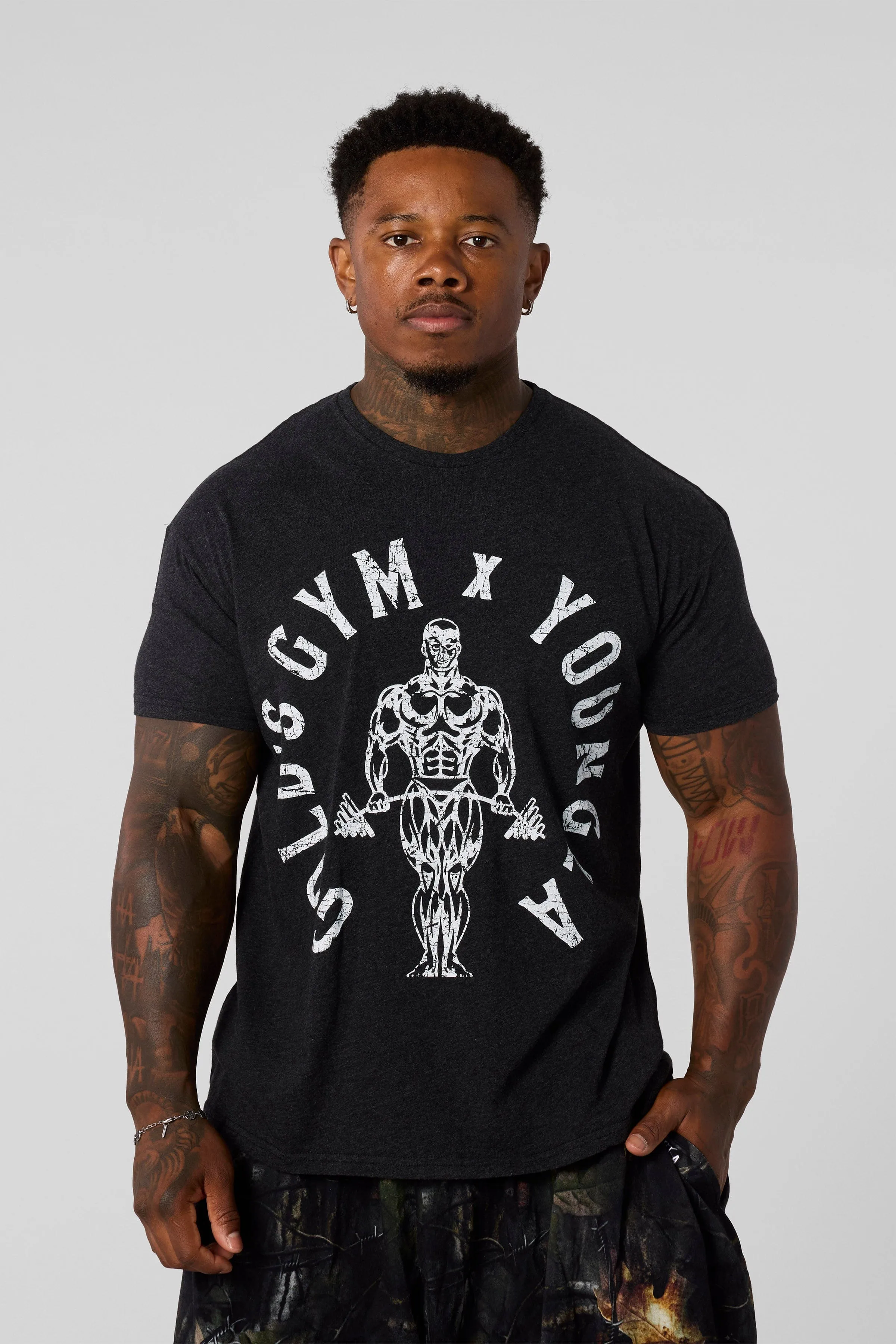 4206 - Gold's Gym Heather Tees sold by YoungLA product image thumbnail 2