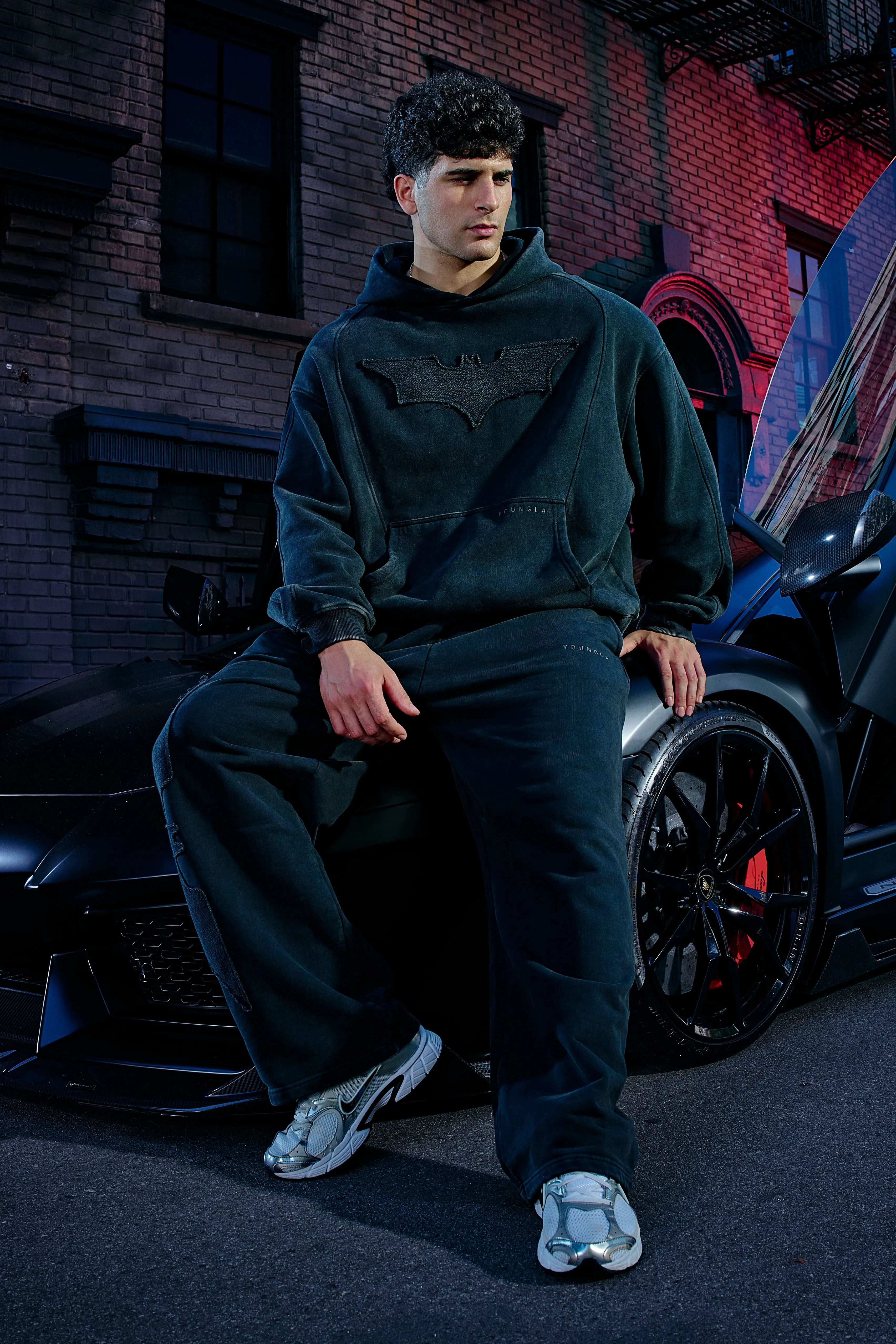 5173 - Batman Stealth Hoodies sold by YoungLA product image thumbnail 3