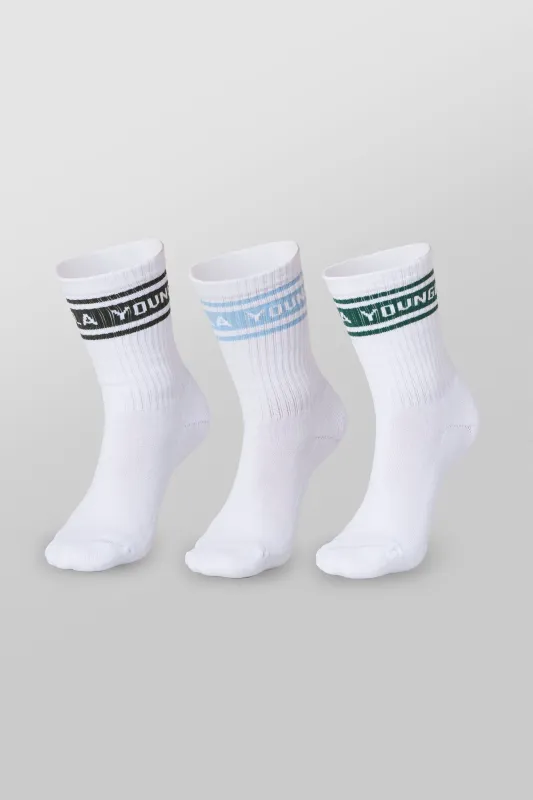 W638 - Elevate crew socks made by YoungLA