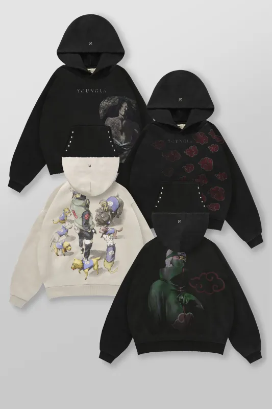 5083 - Naruto Stud Artwork Hoodies made by YoungLA