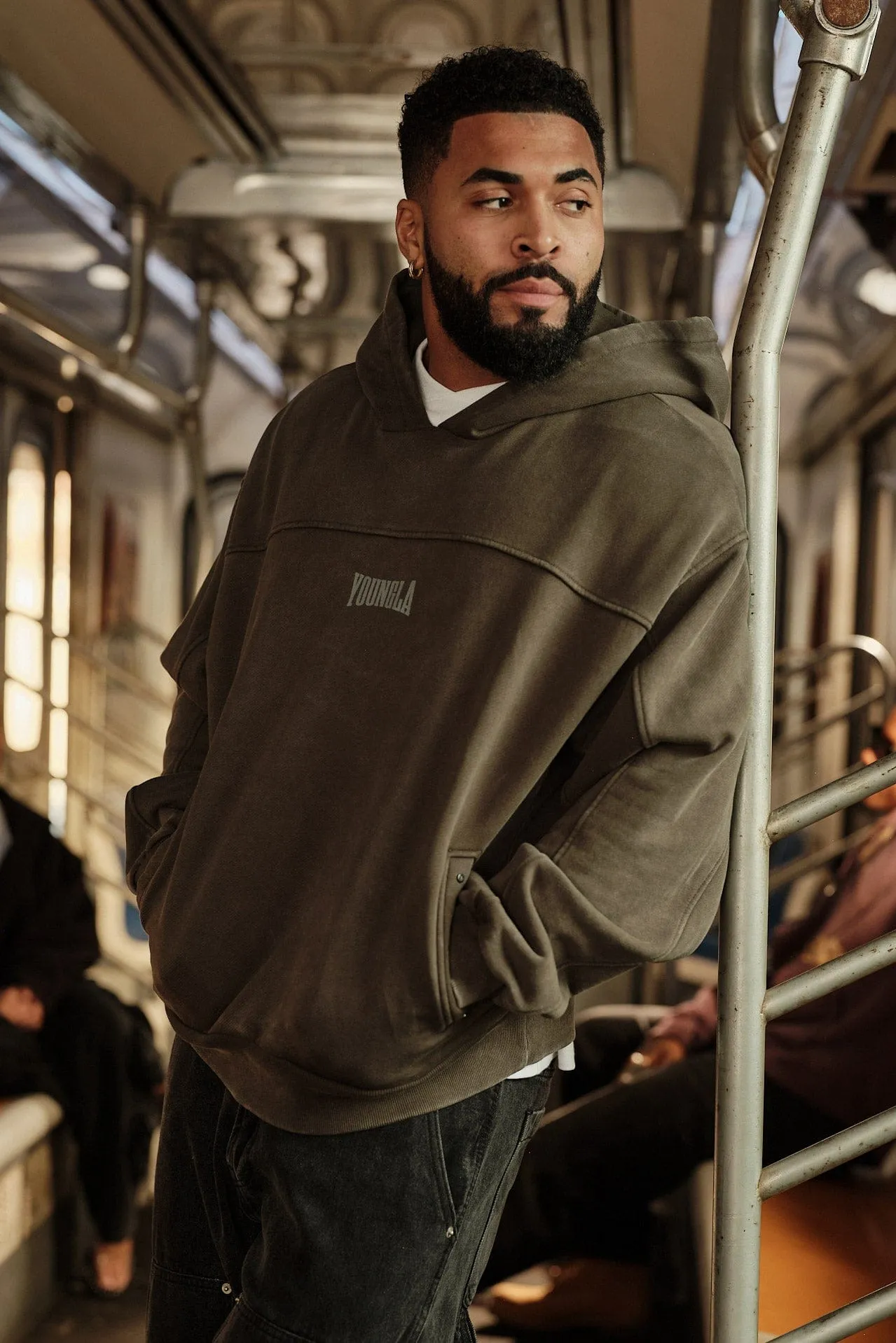 5208 - Crossline Hoodies sold by YoungLA product image thumbnail 3
