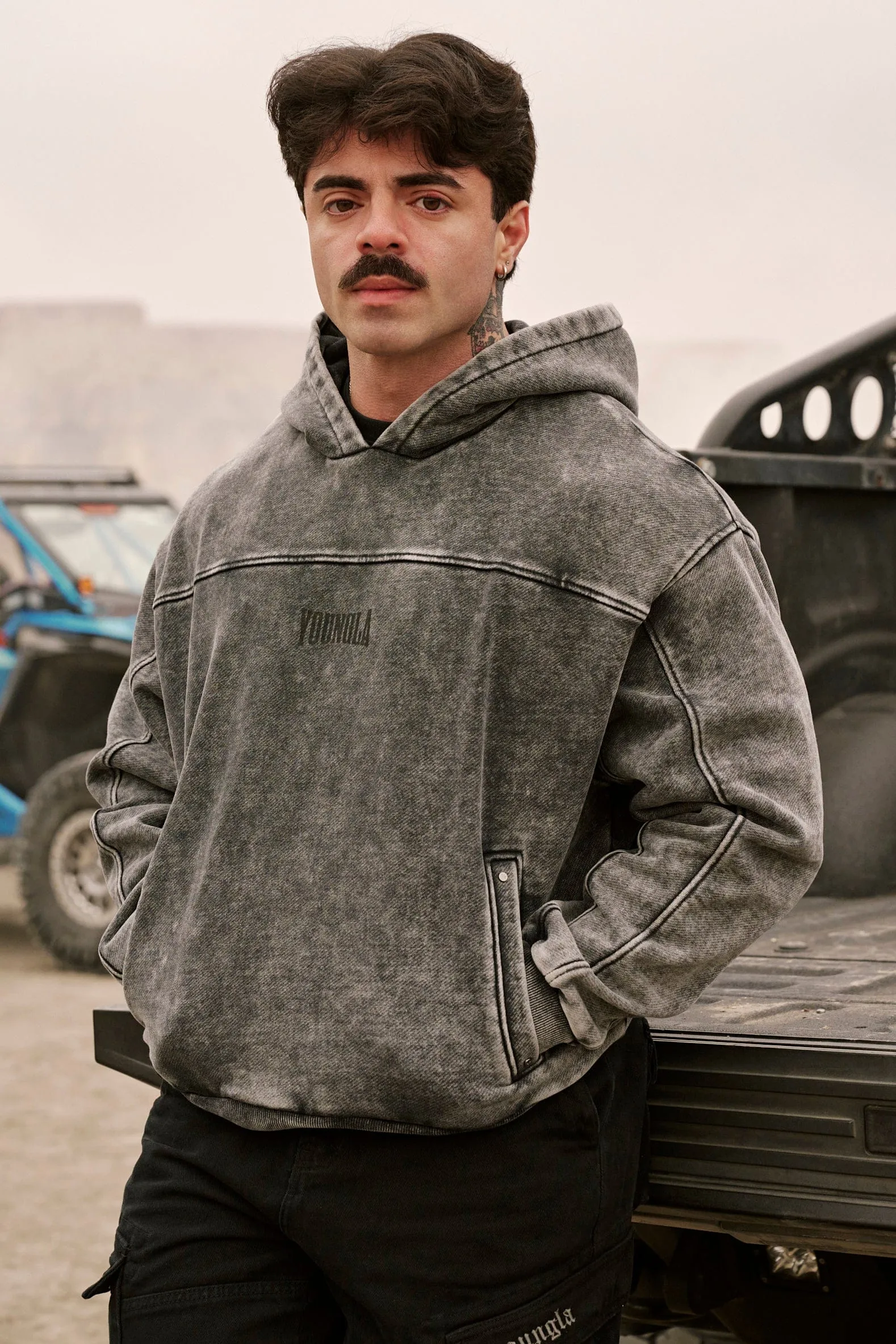 5208 - Crossline Hoodies sold by YoungLA product image thumbnail 2
