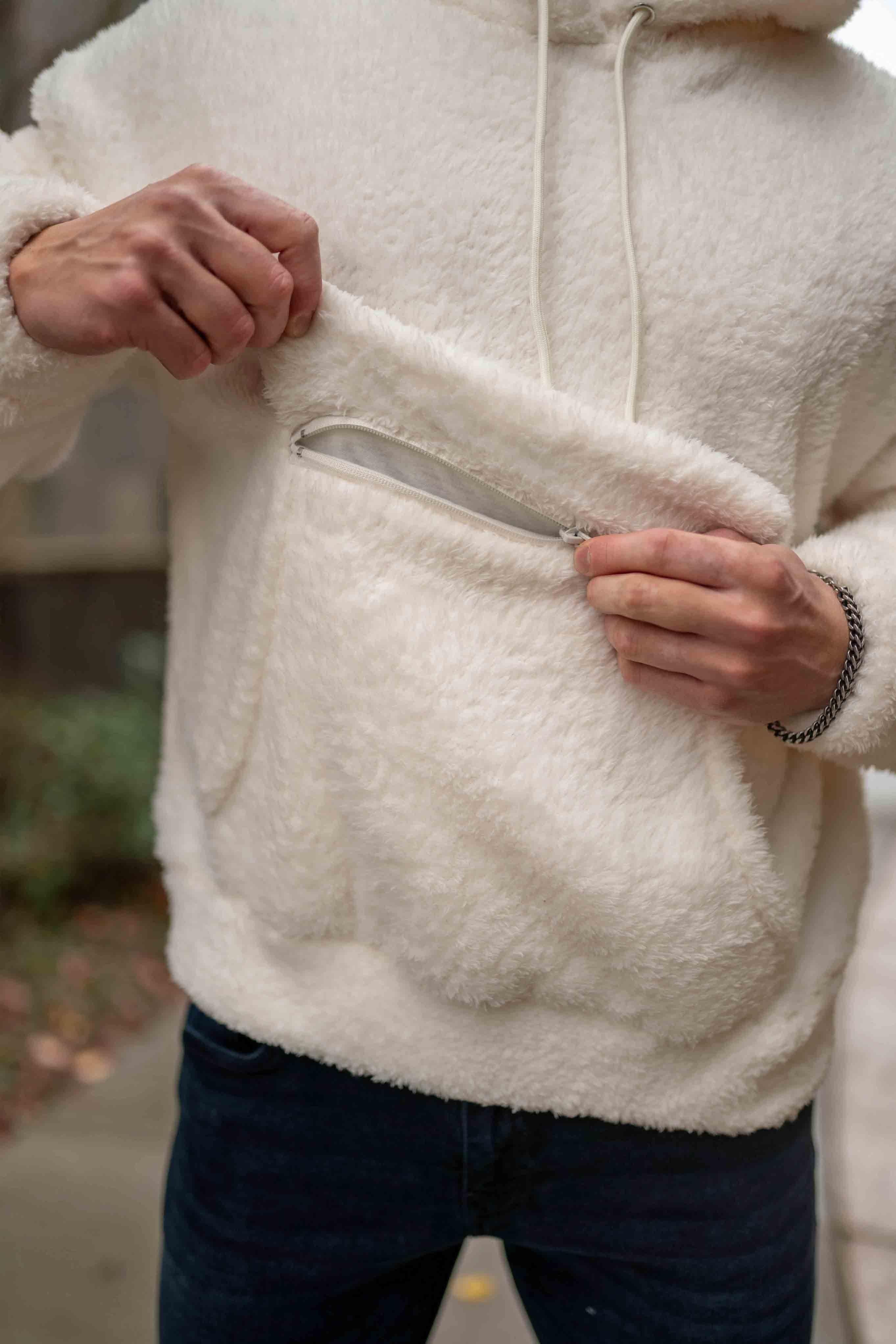 538 Kangaroo Teddy Fleece Hoodies sold by YoungLA product image thumbnail 7