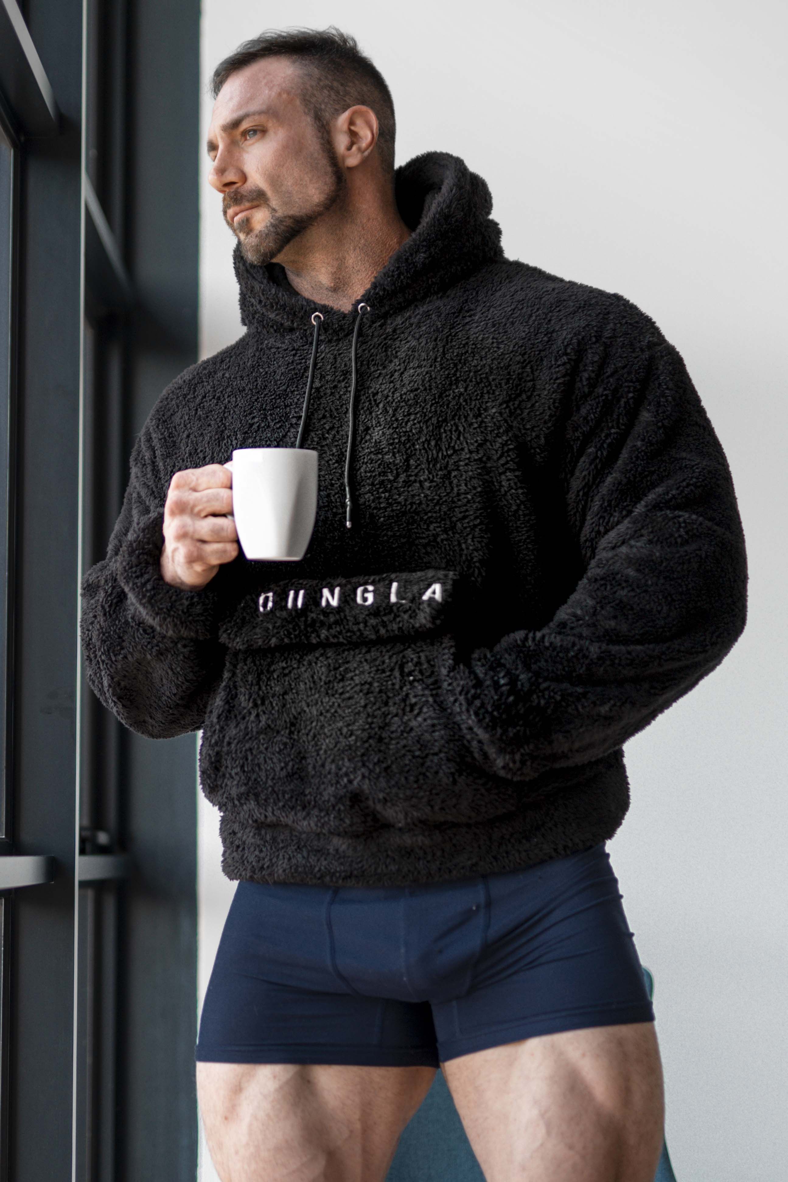 538 Kangaroo Teddy Fleece Hoodies sold by YoungLA product image thumbnail 3