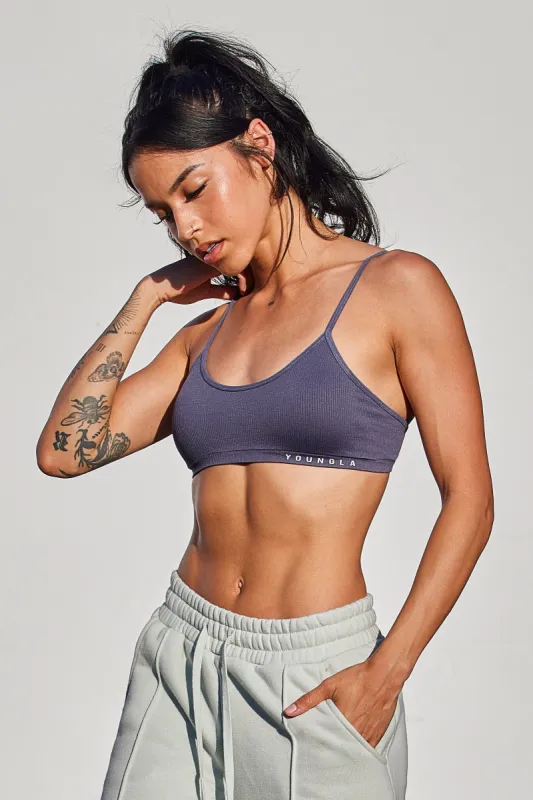 W316 Ribbed Sports Bra sold by YoungLA