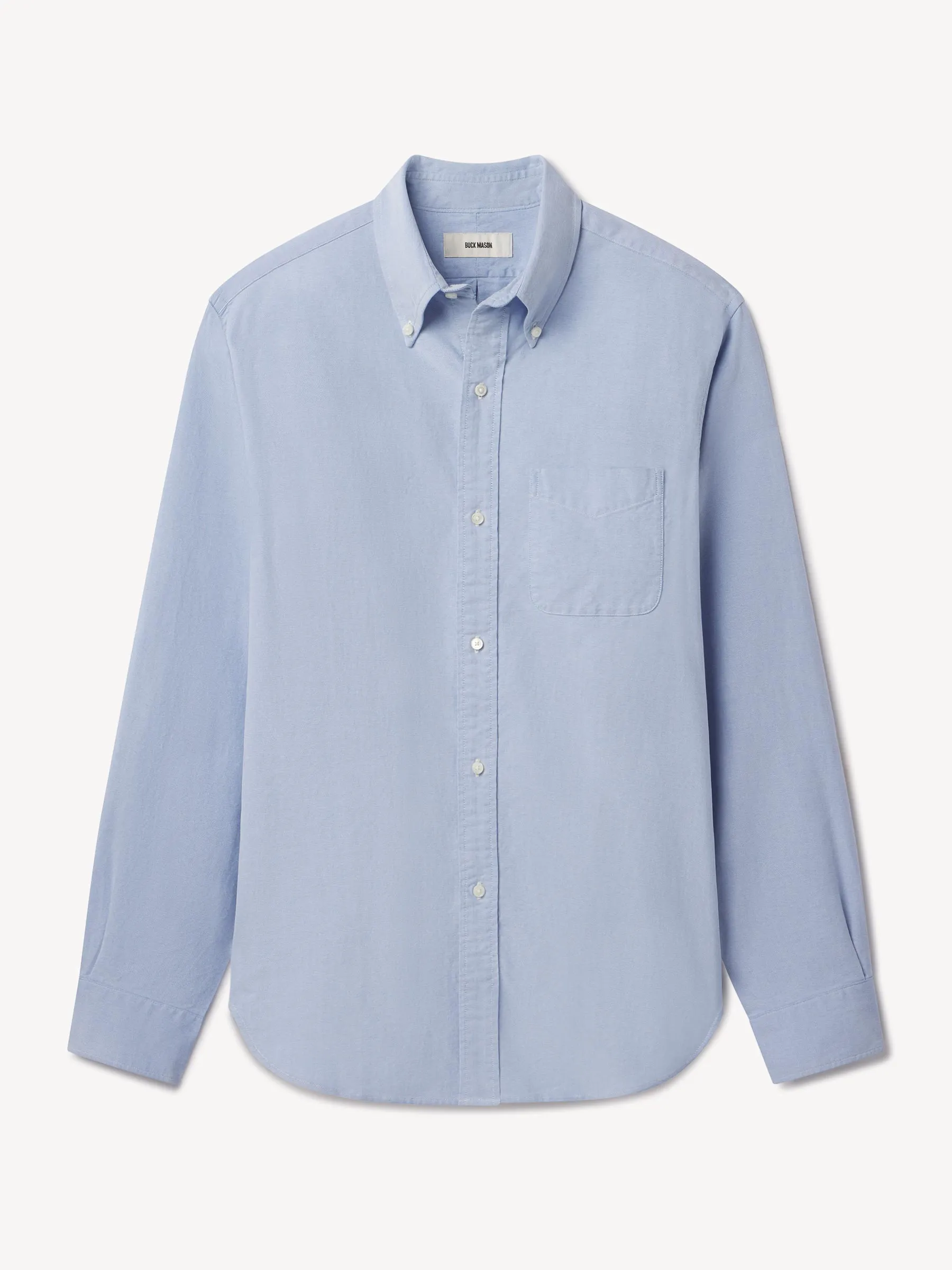 French Blue End on End Big Oxford sold by Buck Mason