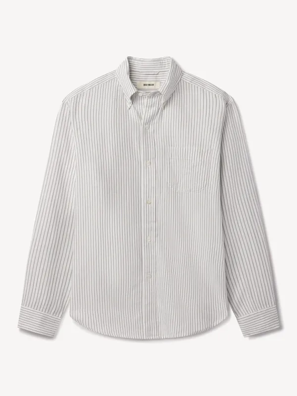 Lane Stripe California Oxford BD Shirt sold by Buck Mason