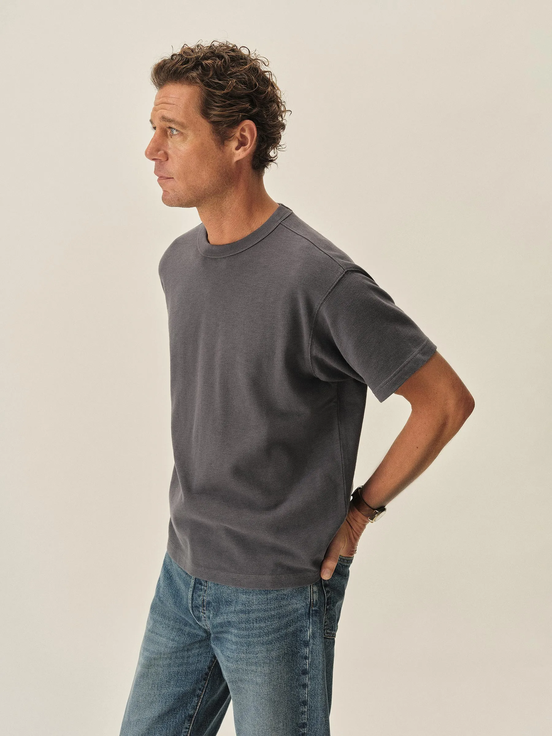 Seal Blue Field-Spec 90s Boxy Heavy Tee sold by Buck Mason product image thumbnail 3