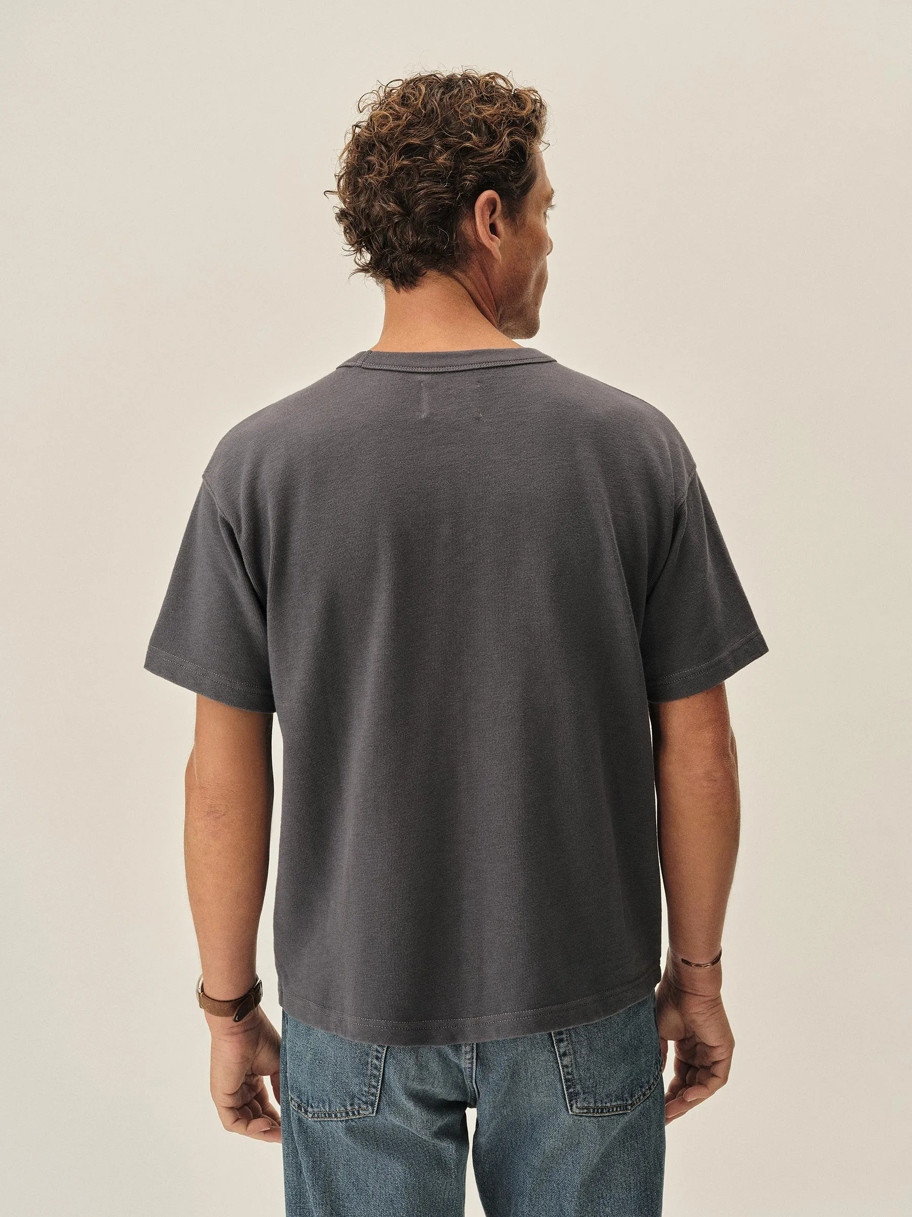 Seal Blue Field-Spec 90s Boxy Heavy Tee sold by Buck Mason product image thumbnail 4