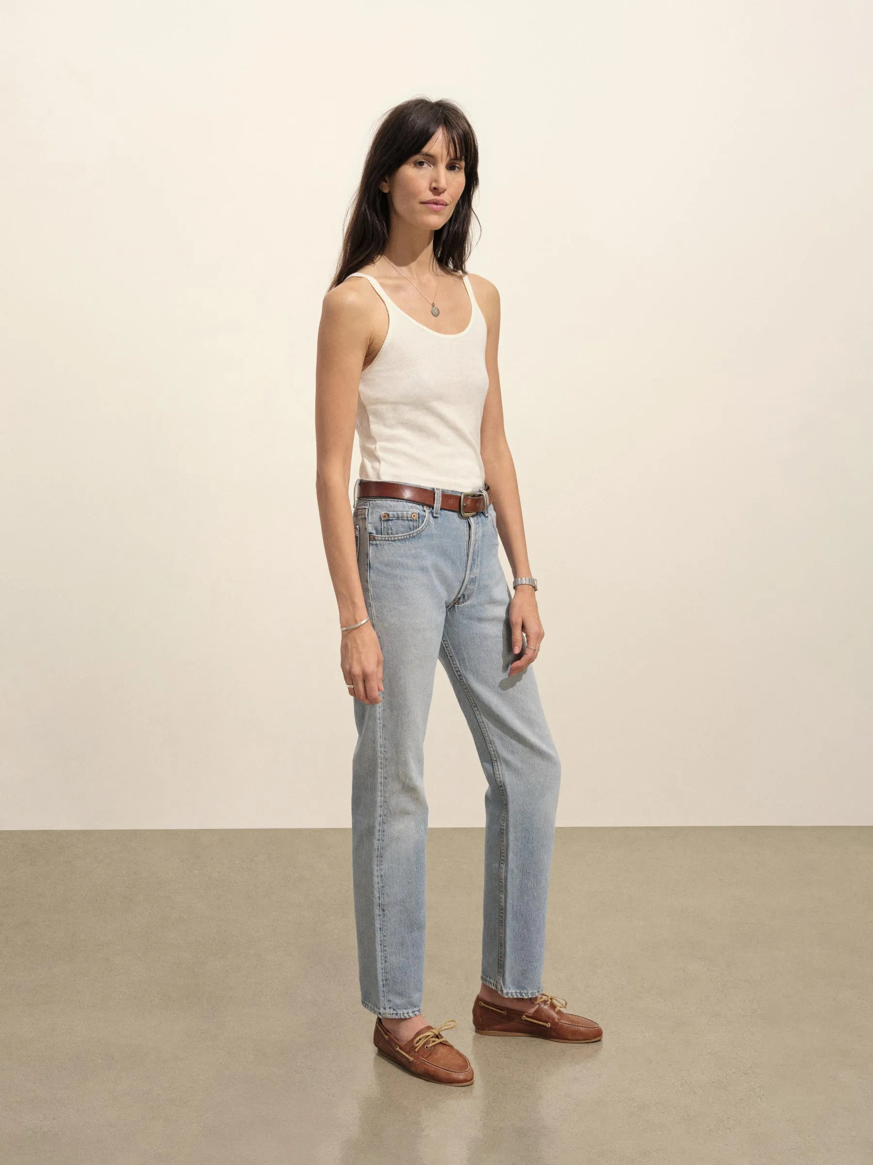 Natural Heirloom Rib Scoop Tank sold by Buck Mason product image thumbnail 4
