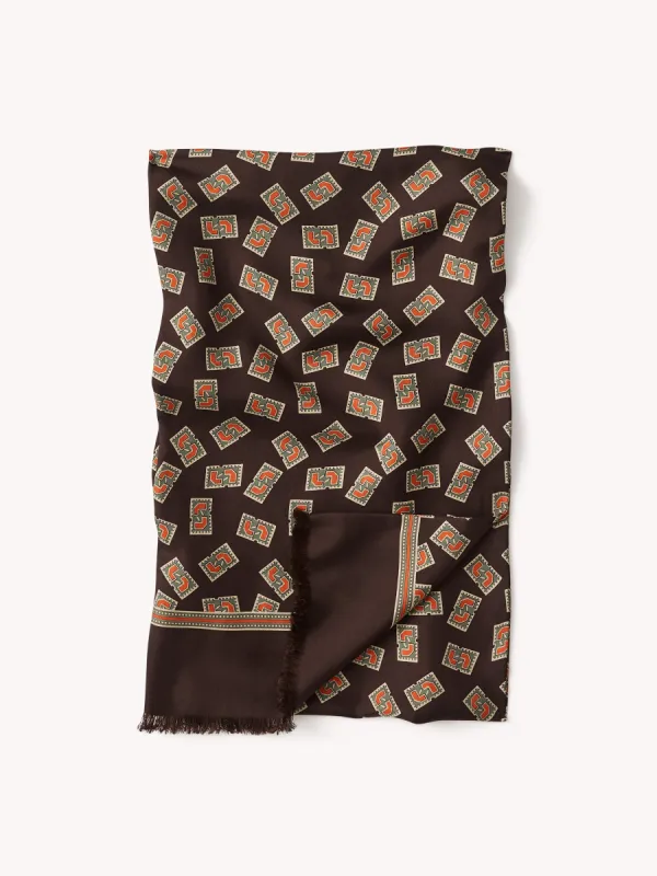 Erik's Stamp Italian Silk Scarf made by Buck Mason
