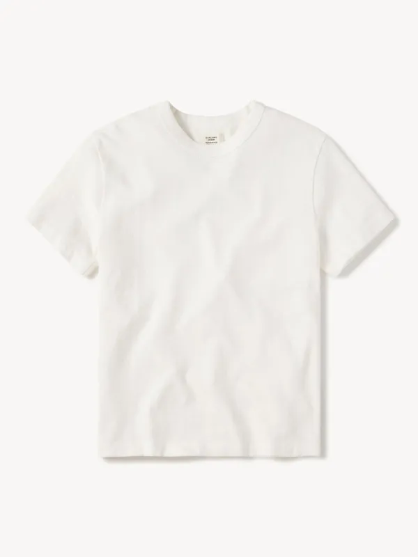 White Field-Spec Cotton Heavy Tee sold by Buck Mason