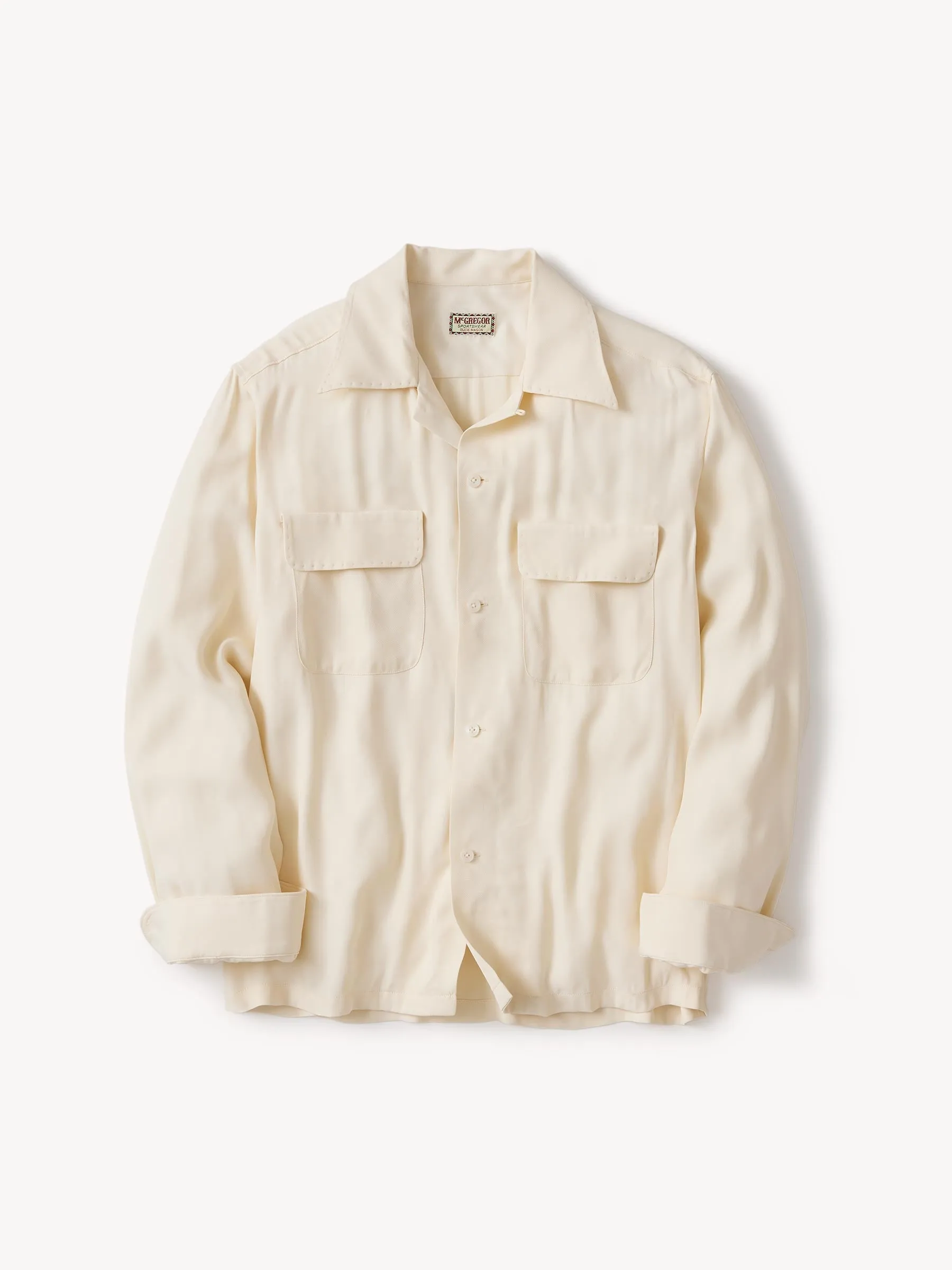 Natural Mcgregor X Buck Mason LS Rayon Camp Shirt sold by Buck Mason product image thumbnail 2