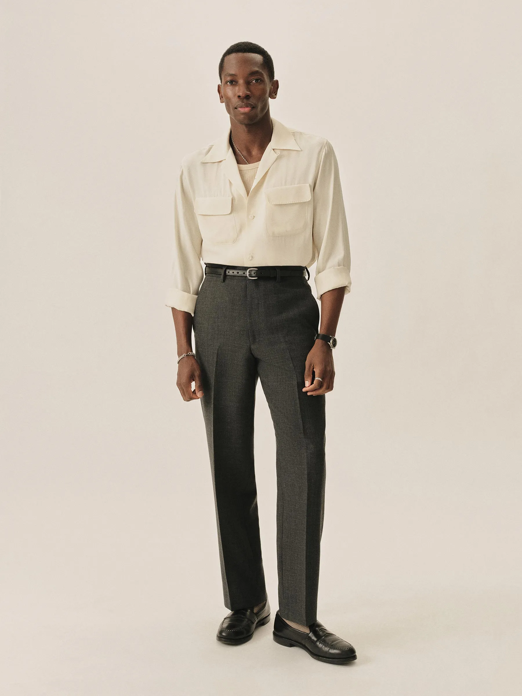 Natural Mcgregor X Buck Mason LS Rayon Camp Shirt sold by Buck Mason product image thumbnail 3