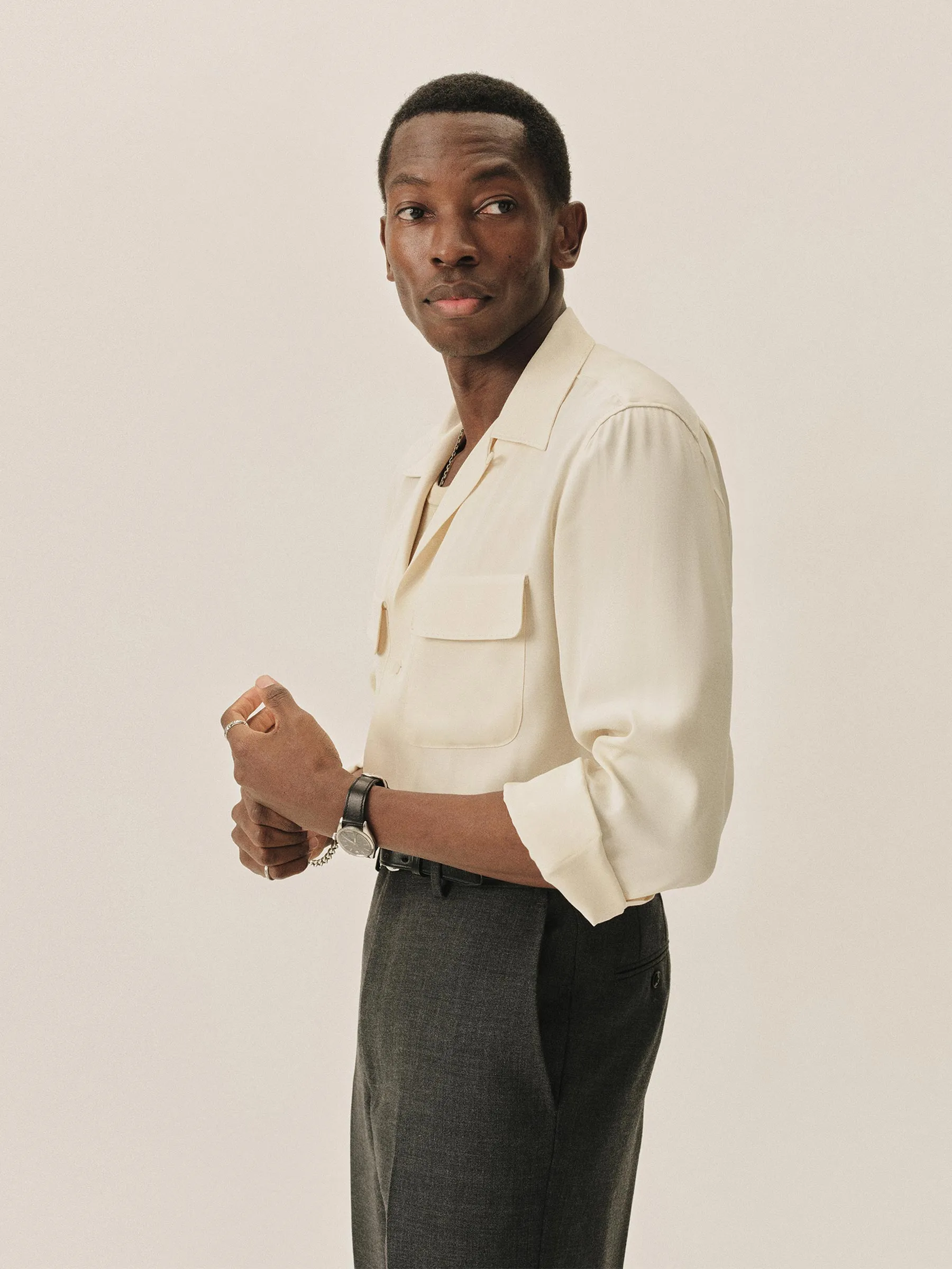 Natural Mcgregor X Buck Mason LS Rayon Camp Shirt sold by Buck Mason product image thumbnail 4