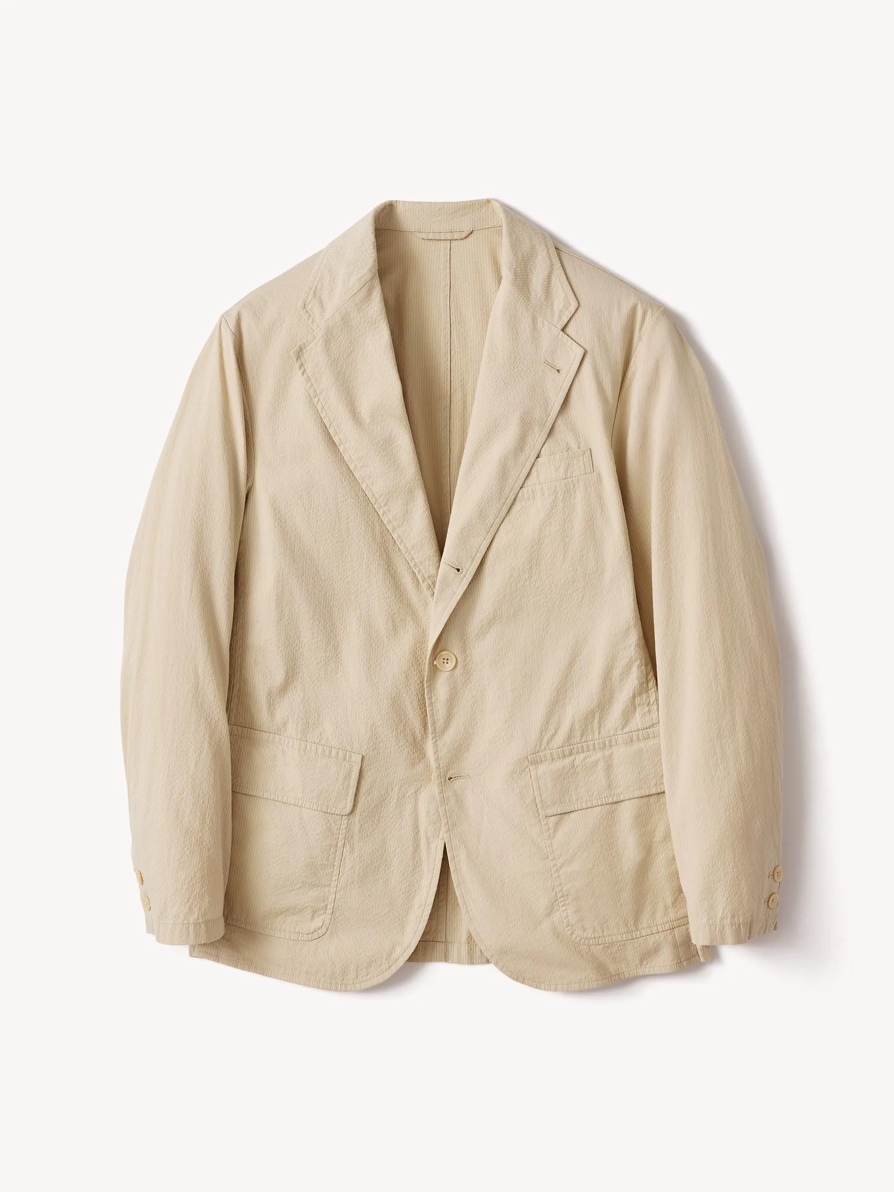 Natural Pinstripe Lightweight Seersucker Carry-On Jacket sold by Buck Mason product image thumbnail 2