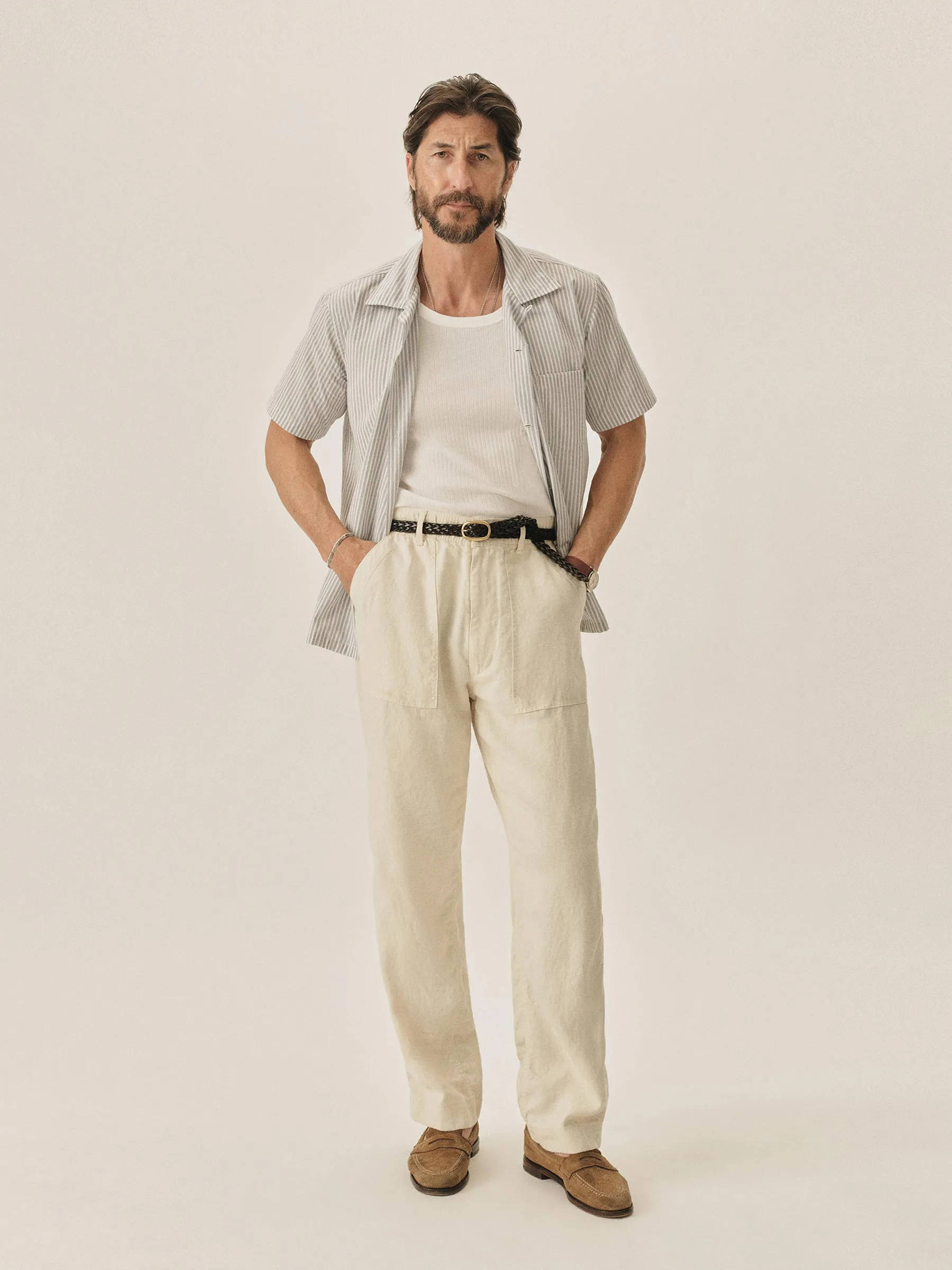 Natural Loomed Linen OG-107 Fatigue Pant sold by Buck Mason product image thumbnail 2