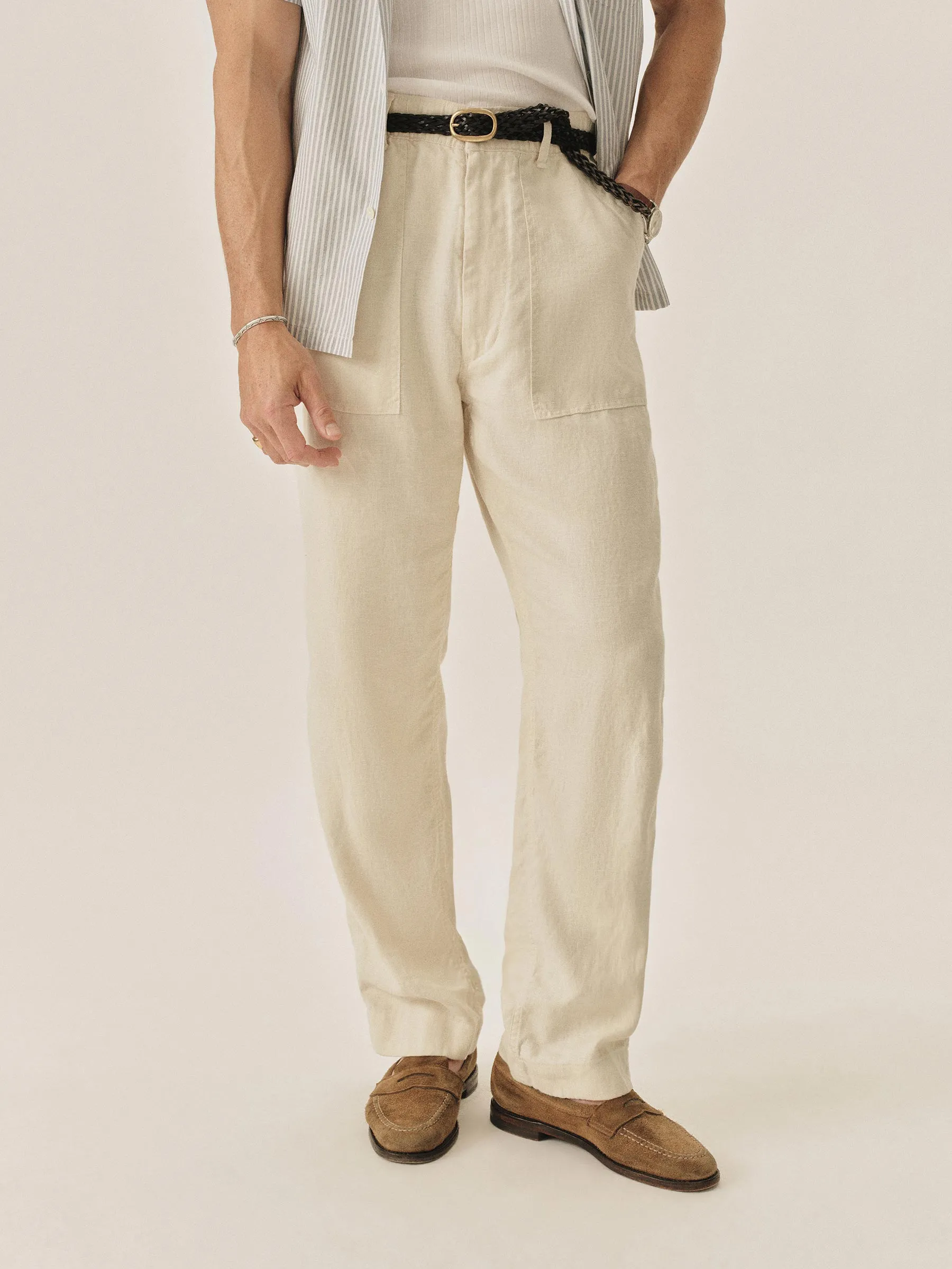 Natural Loomed Linen OG-107 Fatigue Pant sold by Buck Mason product image thumbnail 3
