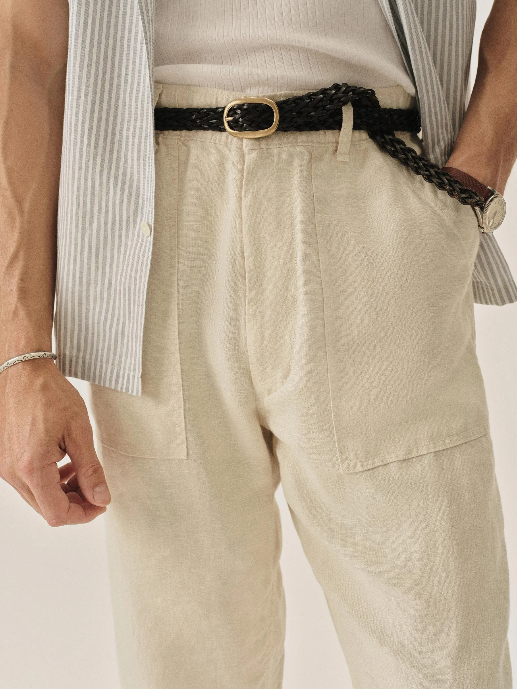 Natural Loomed Linen OG-107 Fatigue Pant sold by Buck Mason product image thumbnail 4