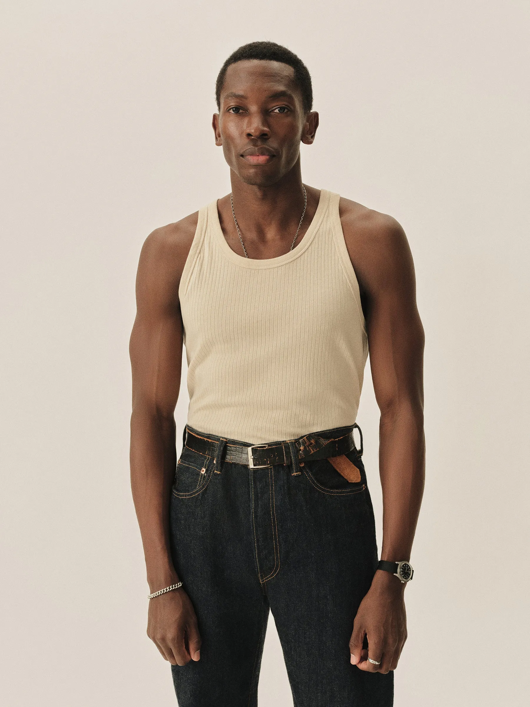Warm Natural Slingshot Cotton Tank sold by Buck Mason product image thumbnail 2