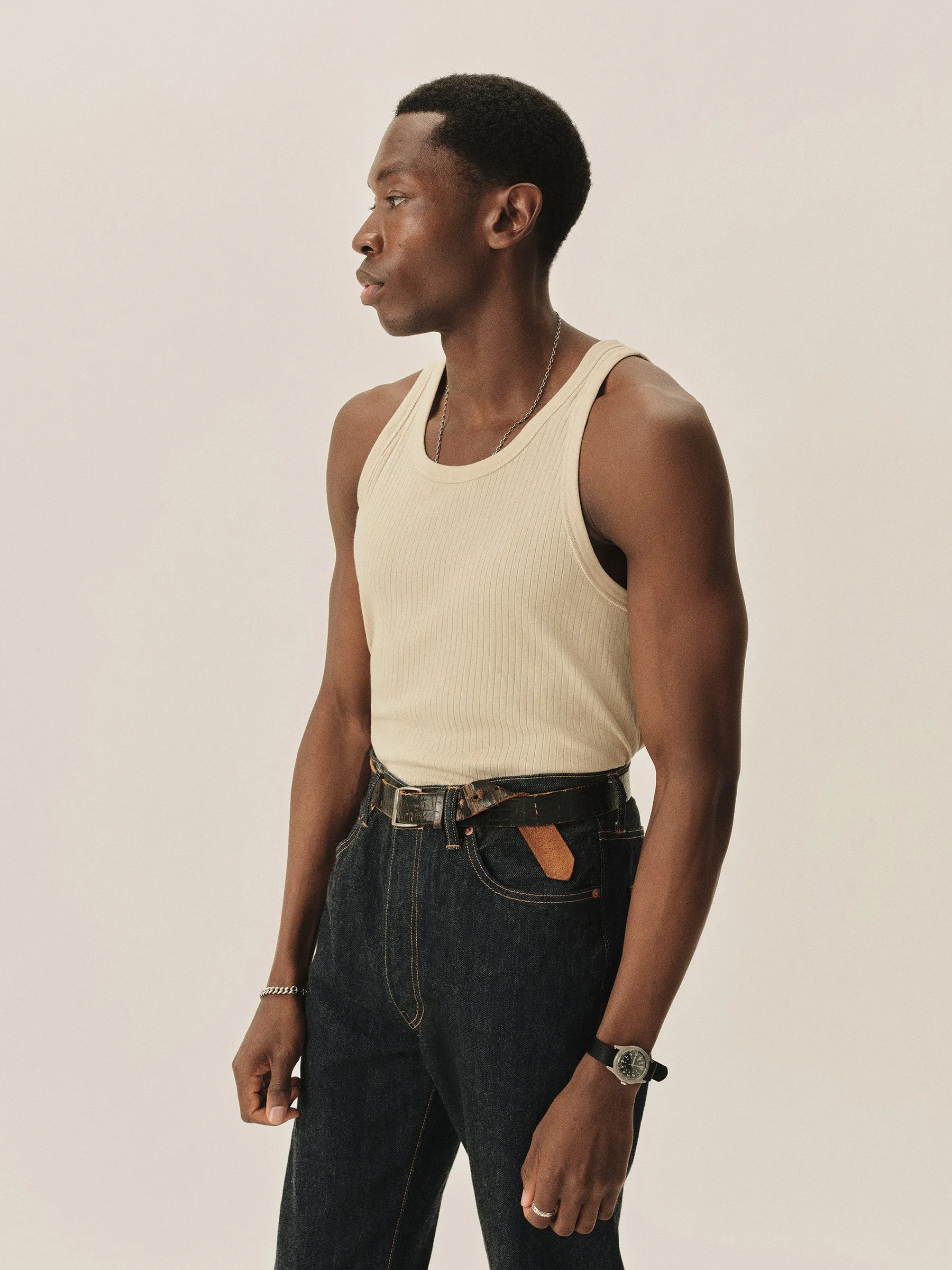 Warm Natural Slingshot Cotton Tank sold by Buck Mason product image thumbnail 4