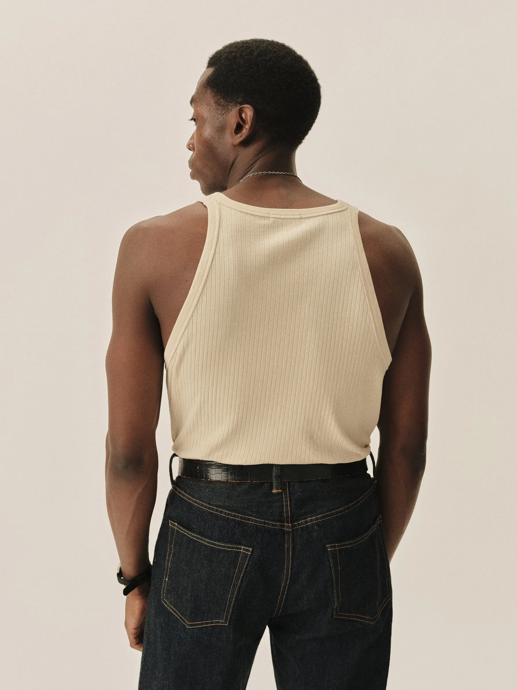Warm Natural Slingshot Cotton Tank sold by Buck Mason product image thumbnail 5