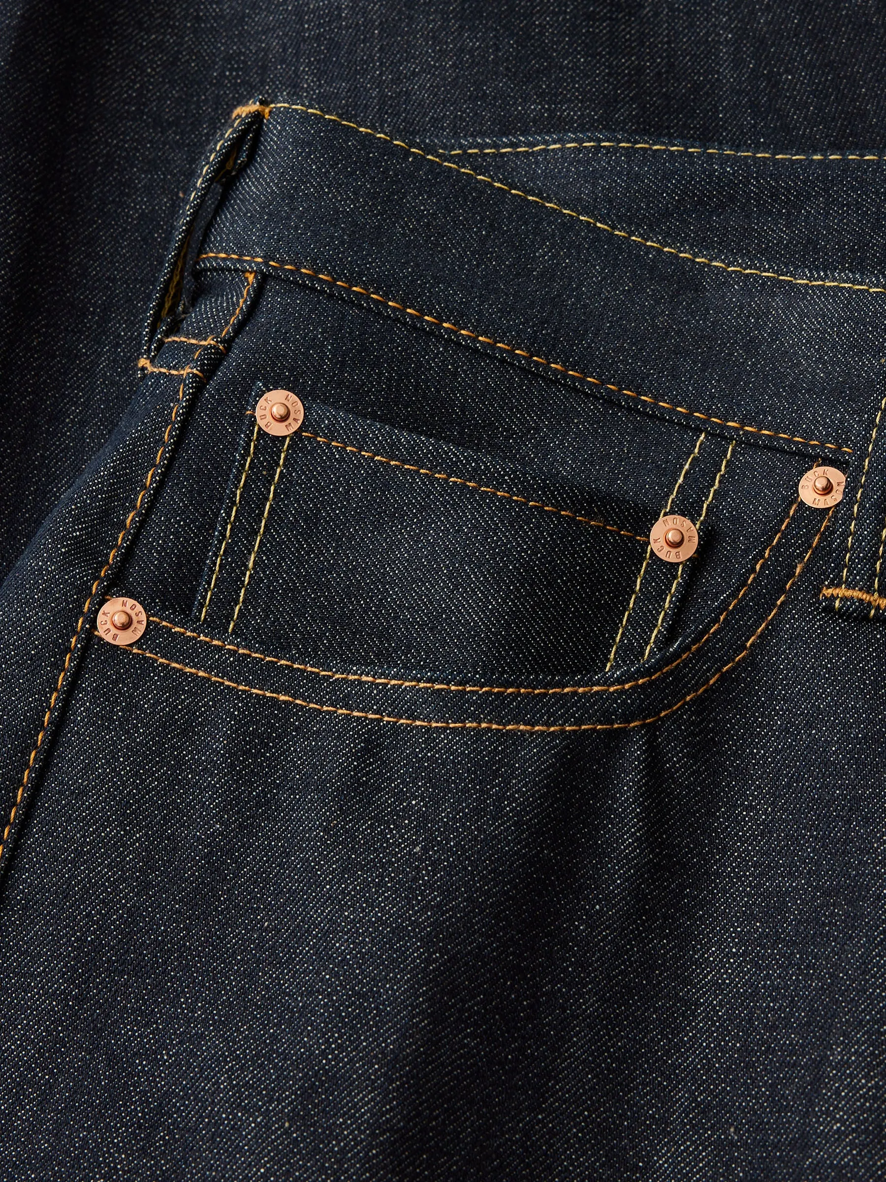 Raw Japanese Selvedge Full Saddle Jean sold by Buck Mason product image thumbnail 3