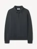 Navy Sunfade Welterweight Quarter Zip sold by Buck Mason