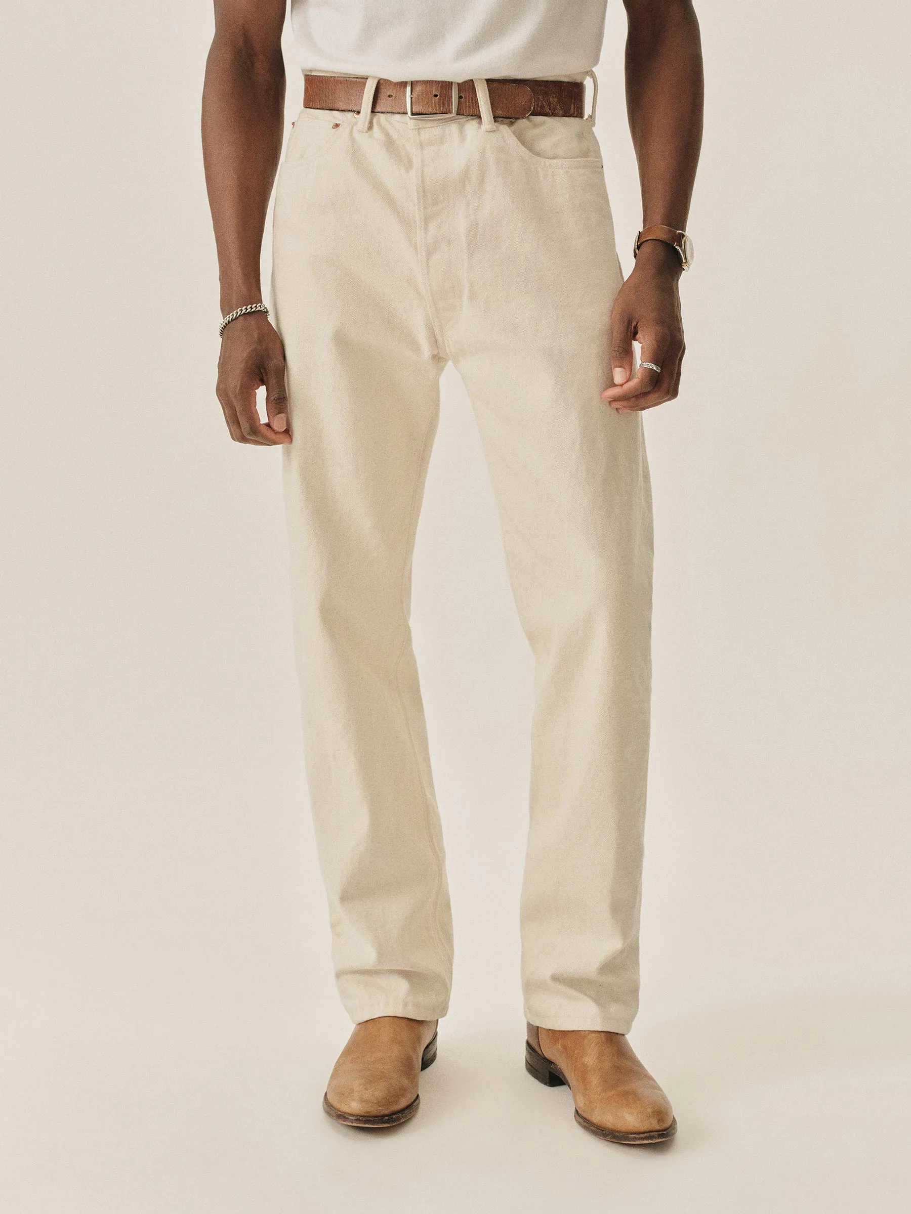 N002 Japanese Loomstate Selvedge Full Saddle Jean sold by Buck Mason product image thumbnail 2