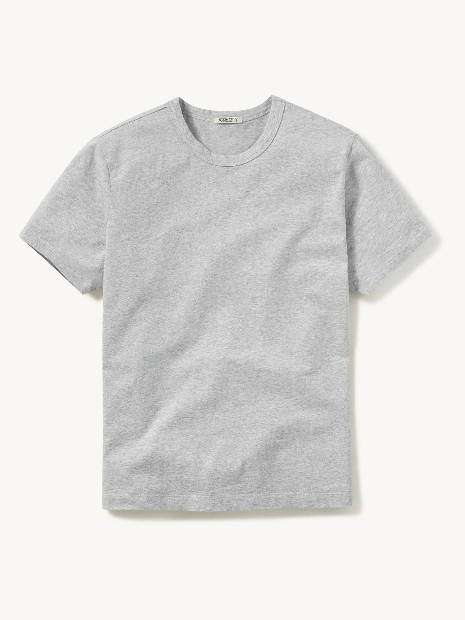 Heather Grey Pima Classic Tee sold by Buck Mason