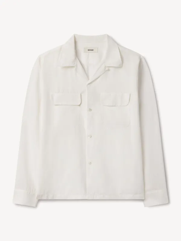 White Casita Camp Shirt sold by Buck Mason