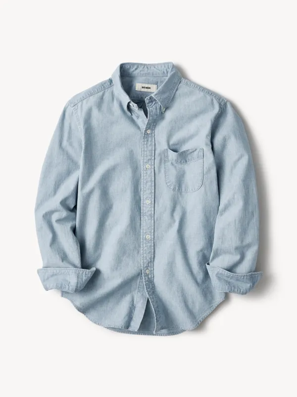 L039 Japanese Chambray Bd Shirt made by Buck Mason